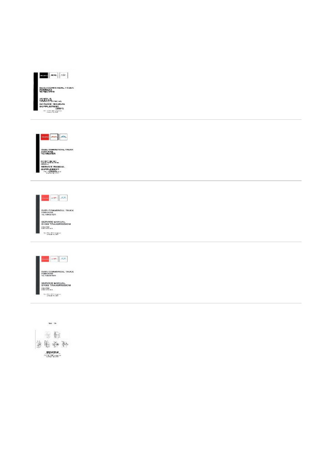 Sample 3 of Isuzu Commerical Truck FRR Wt5500 2002 Workshop Service Manual [PDF]