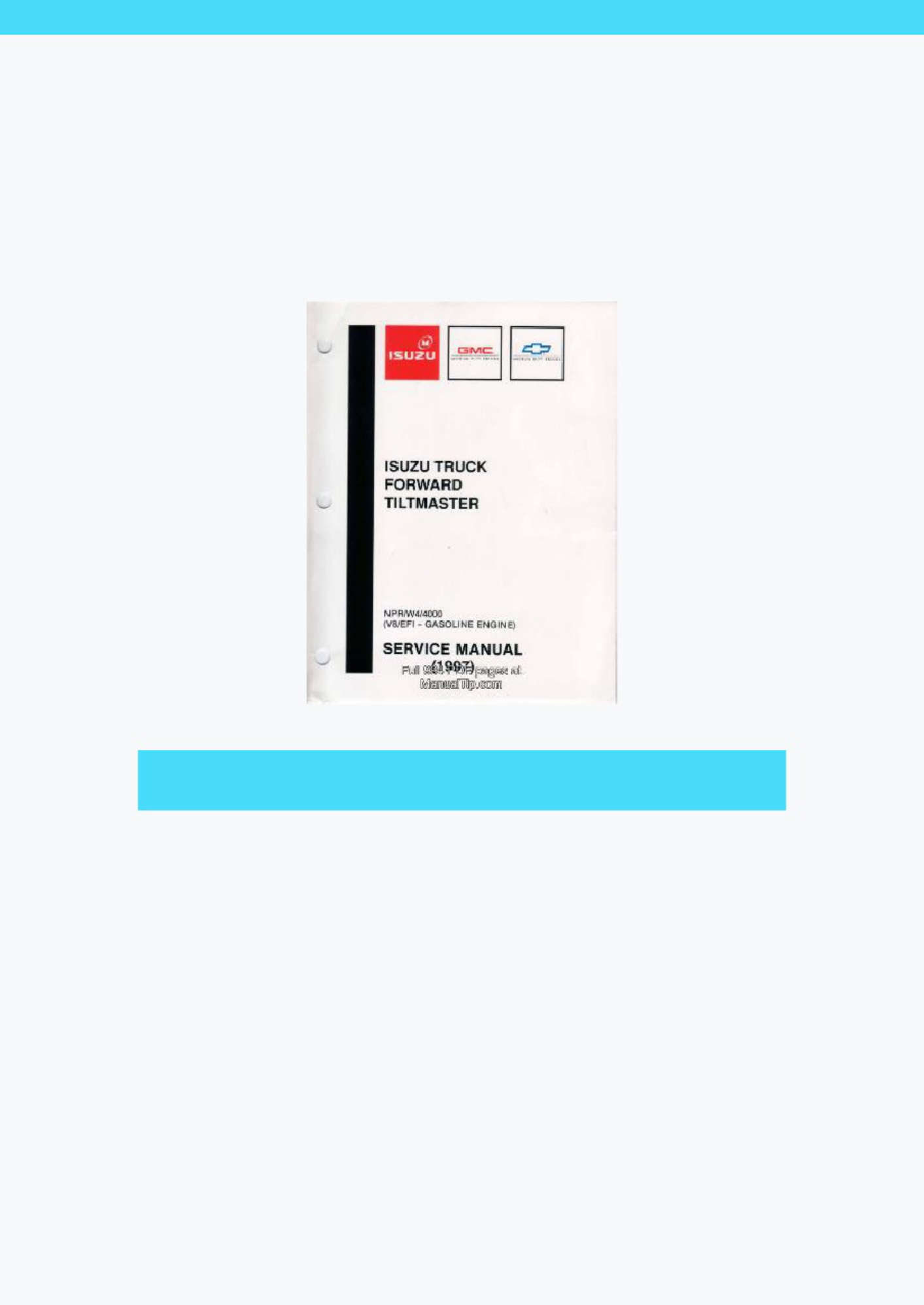 Isuzu Commerical Truck Npr 1997 Workshop Service Manual [PDF] cover