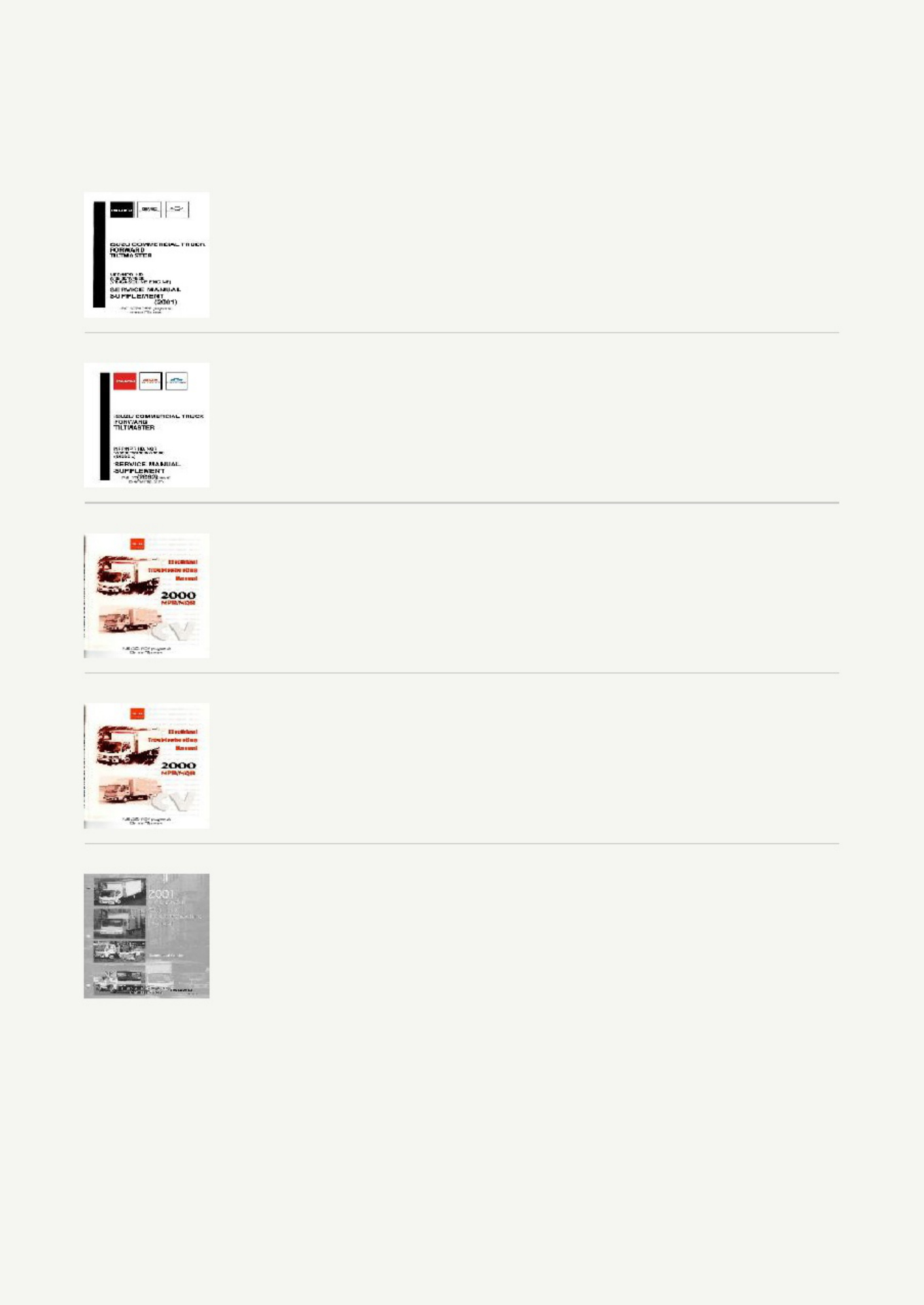 Sample 3 of Isuzu Commerical Truck NPR 1998 Workshop Service Manual [PDF]
