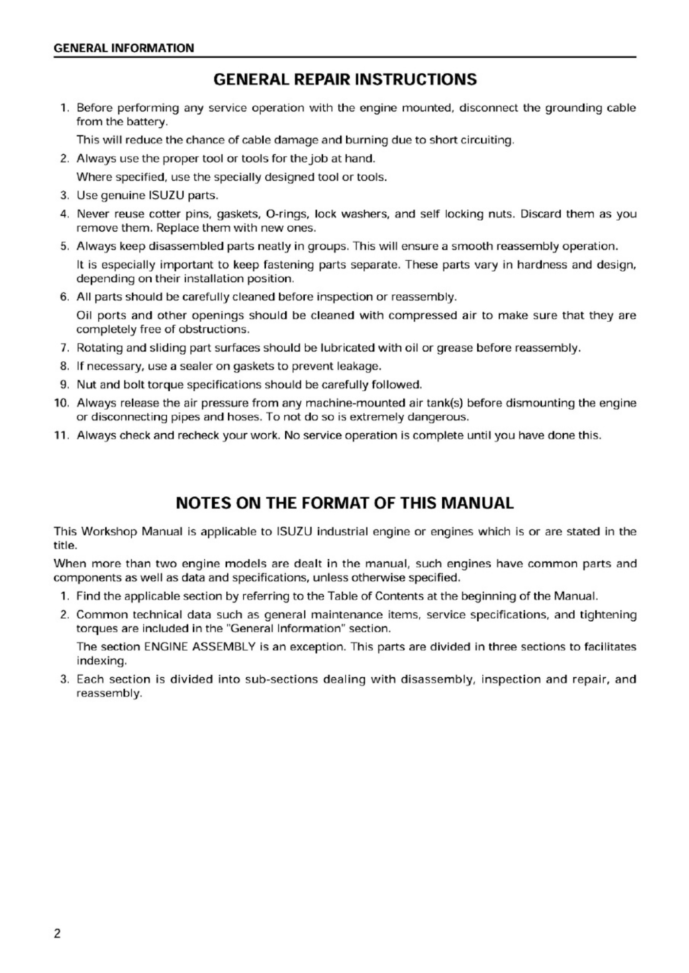 Sample 2 of Isuzu Engine A-4JG1 Technical Manual [PDF]