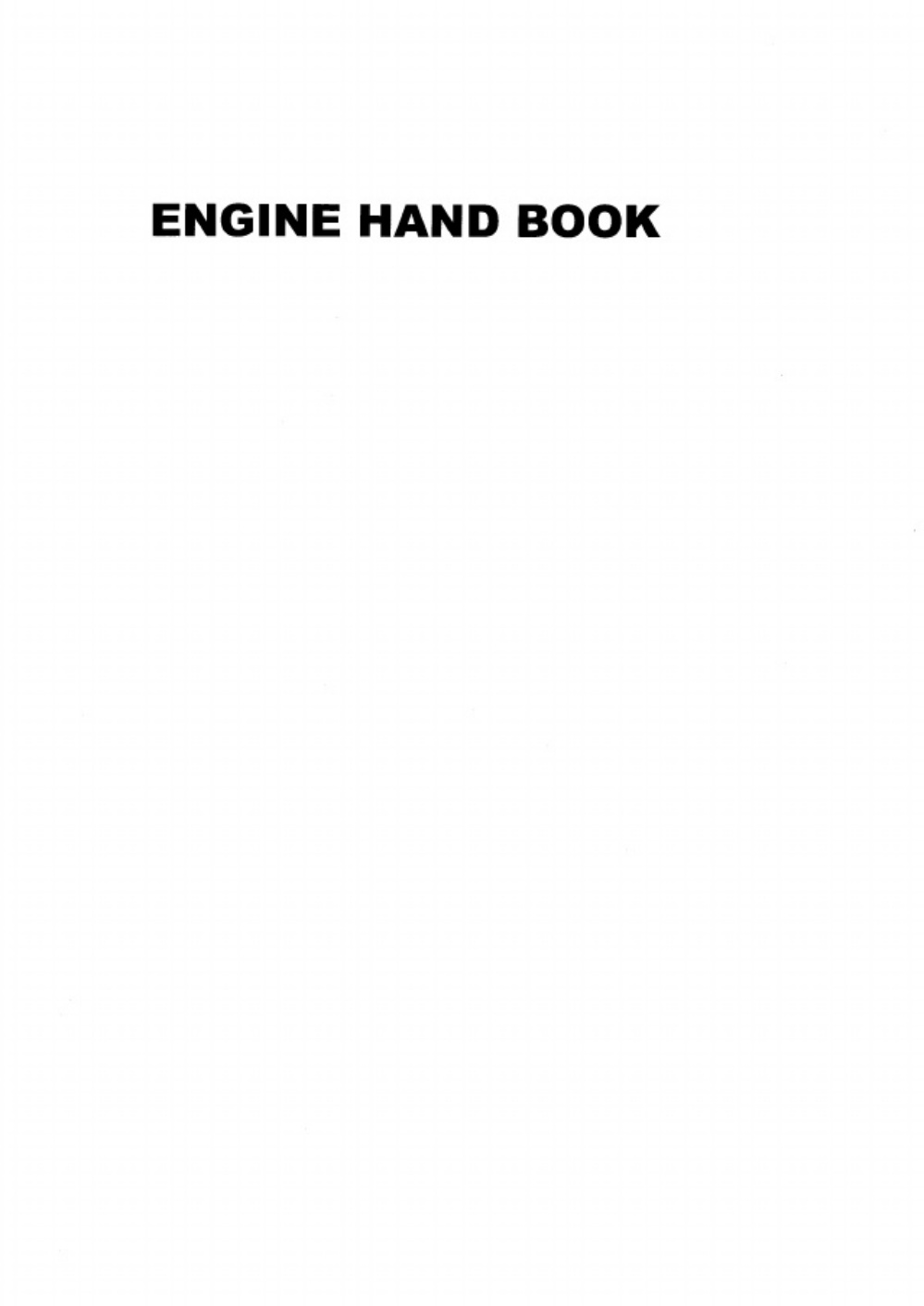 Isuzu Engine Operation Operation & Maintenance Manual (OMM) [PDF] cover