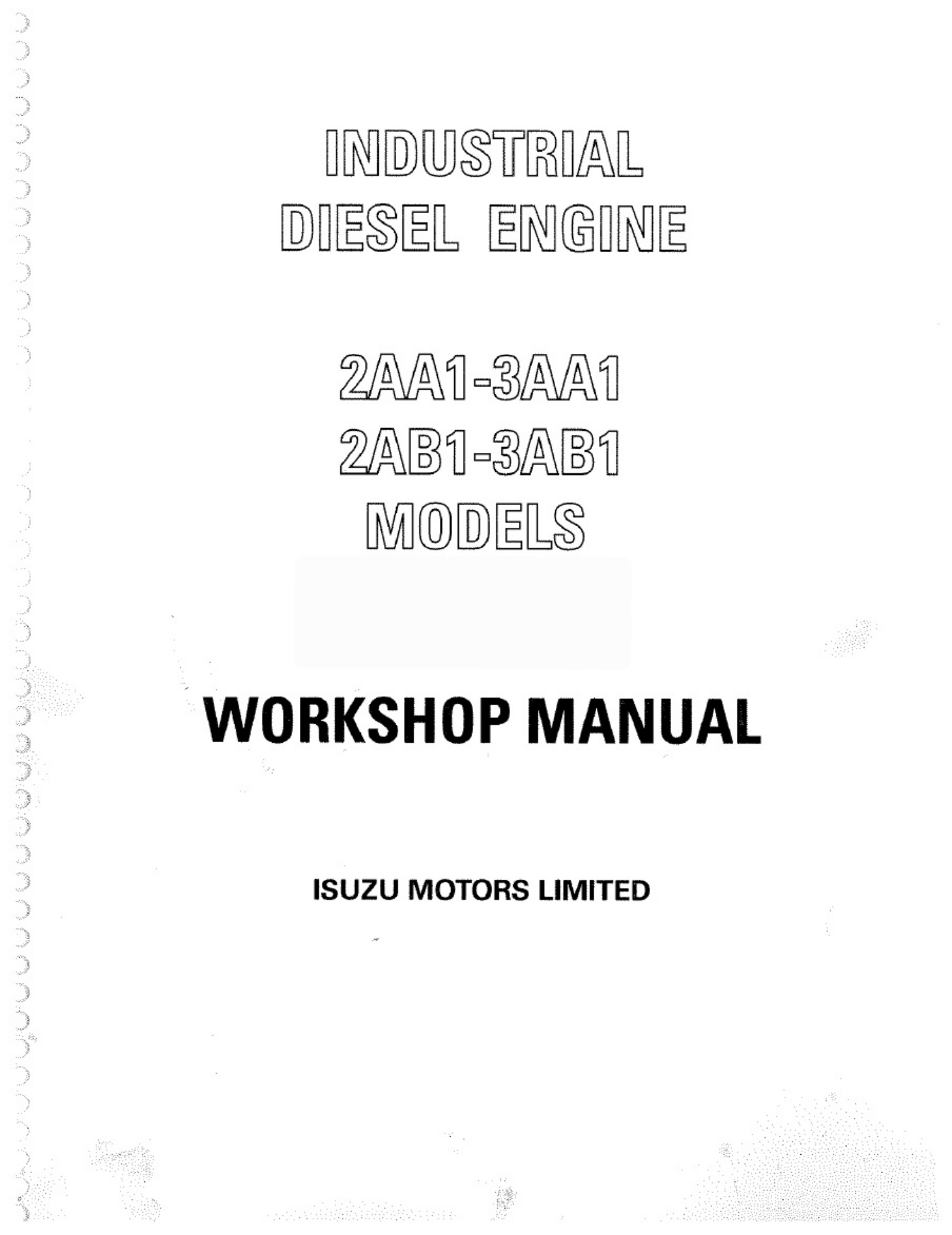 Isuzu Engine Technical Manual [PDF] cover