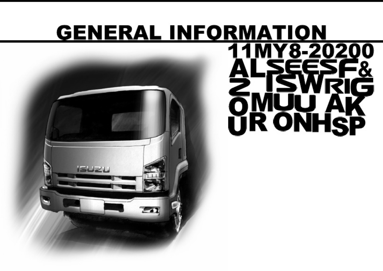 Isuzu Giga Workshop Service Manual [PDF] cover