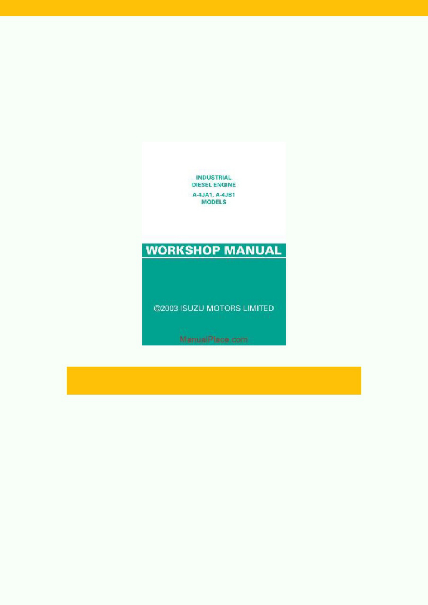 Sample 3 of Isuzu Industrial Workshop Service Manual [PDF]
