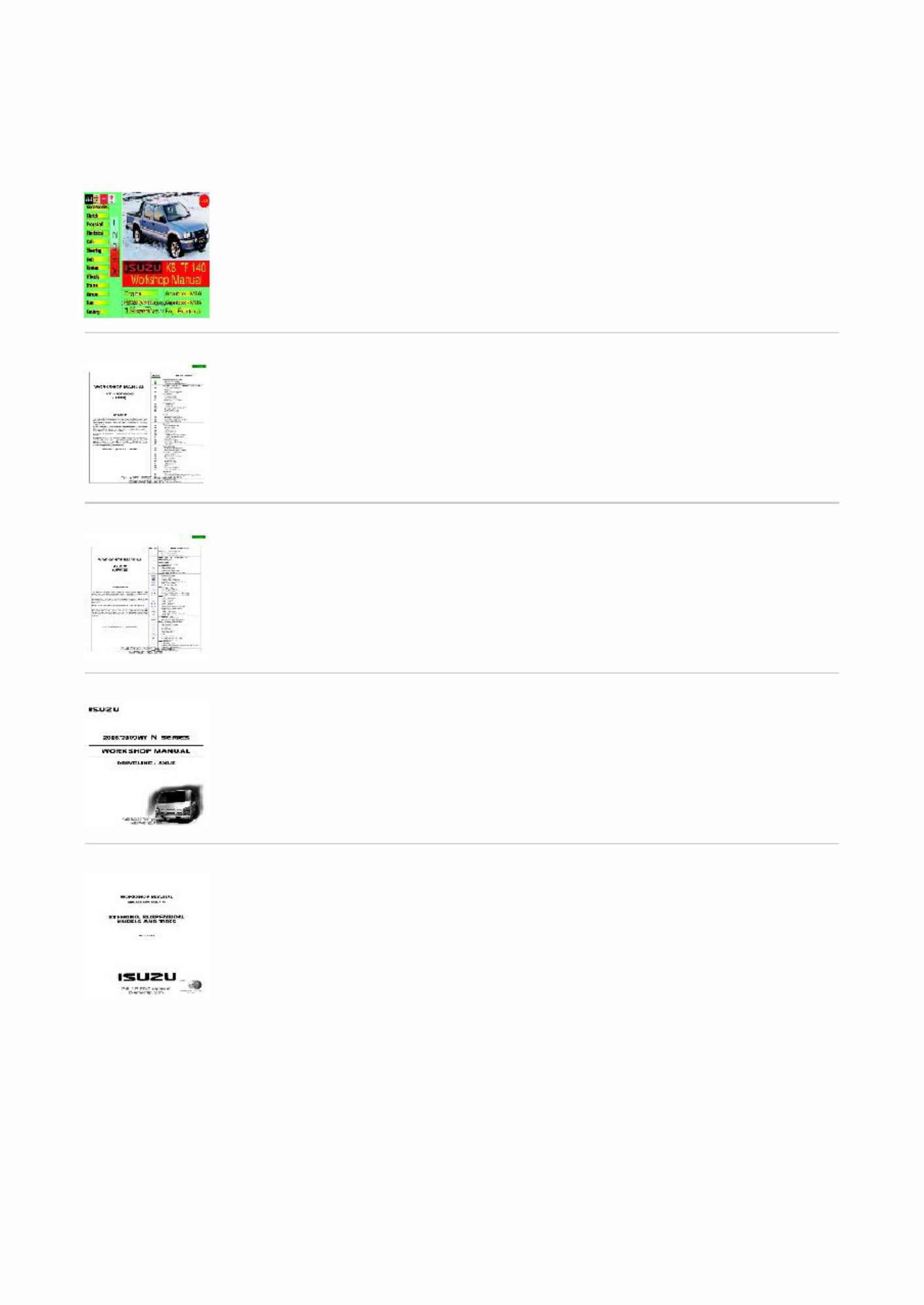 Sample 3 of Isuzu KB P190 2008 2011 Workshop Service Manual [PDF]