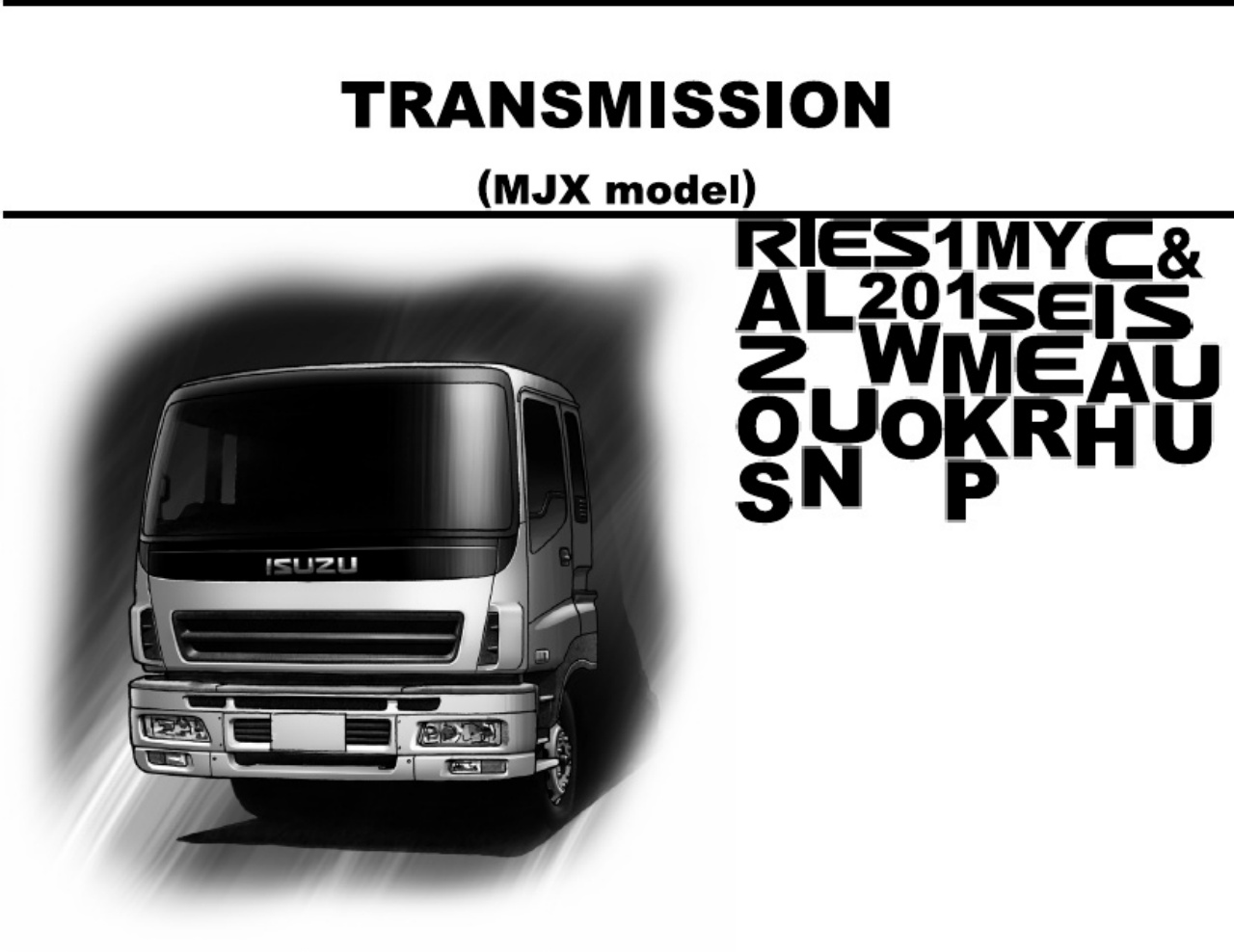 Isuzu MJX16 Marine / Vehicle Transmission Technical Manual [PDF] cover