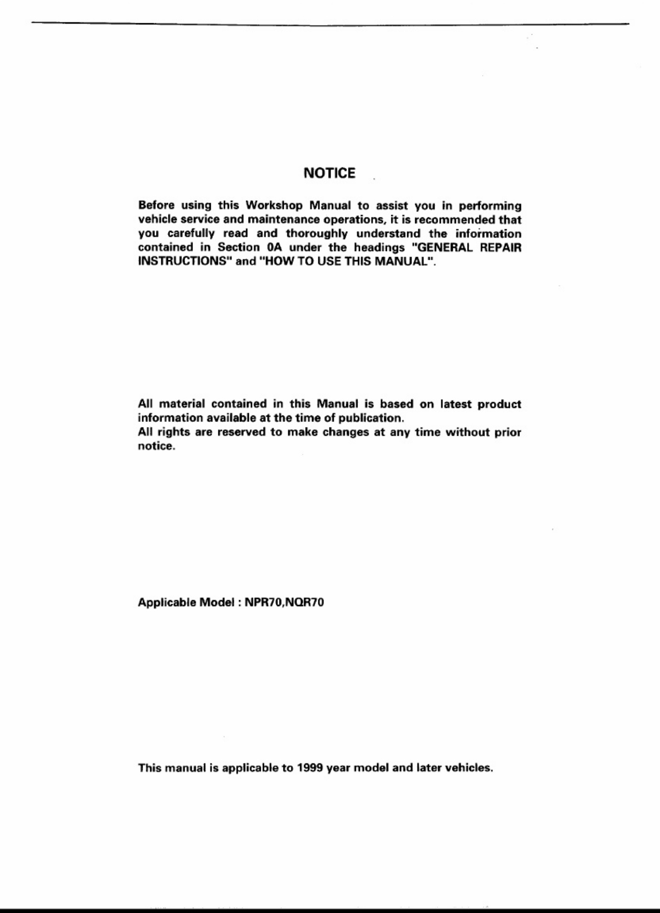 Sample 2 of Isuzu N Series 450-43LE Technical Manual [PDF]