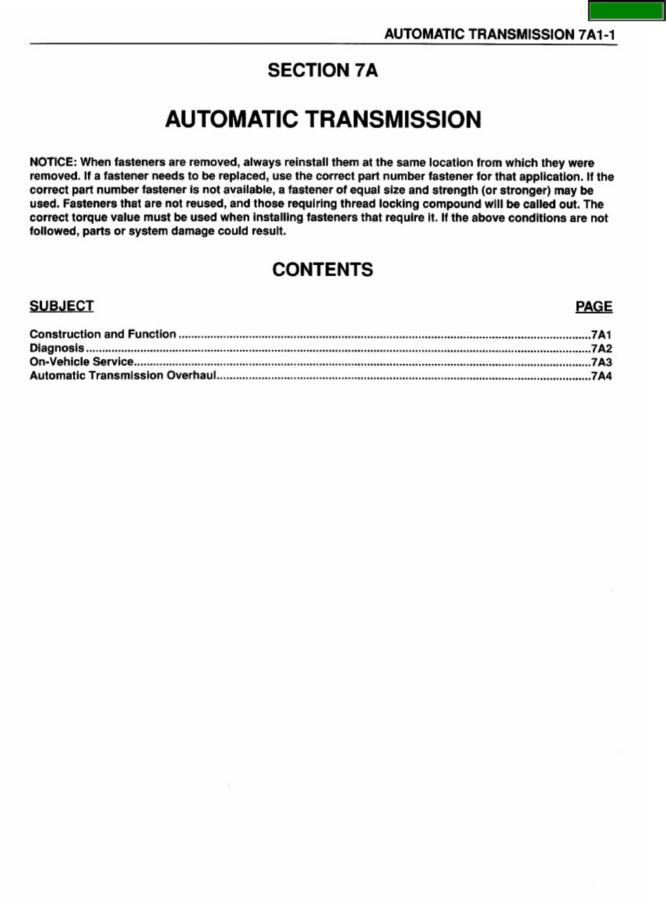 Sample 4 of Isuzu N Series 450-43LE Technical Manual [PDF]