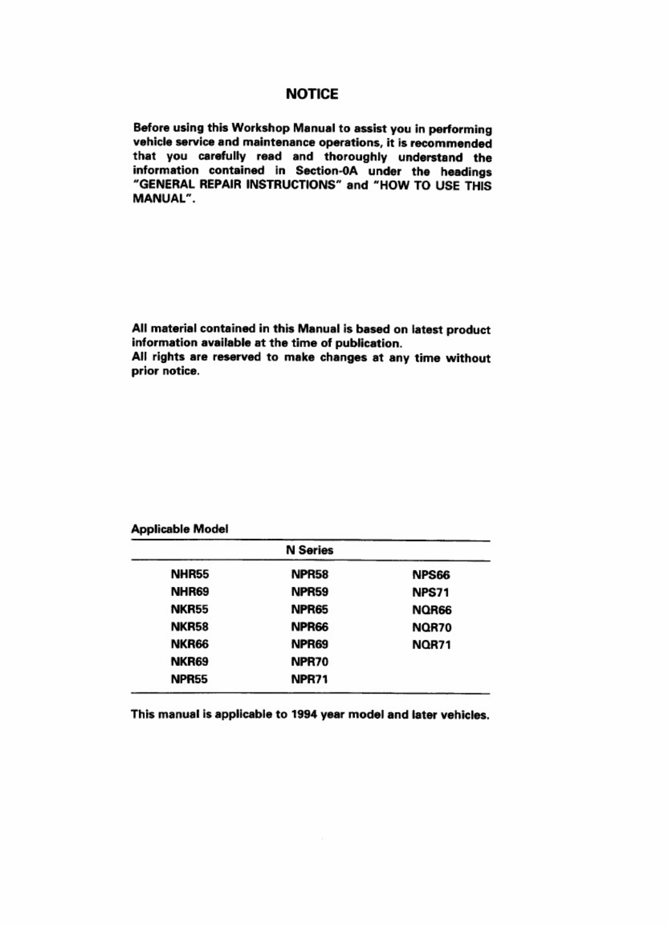 Sample 2 of Isuzu N Series Brake Workshop Service Manual [PDF]