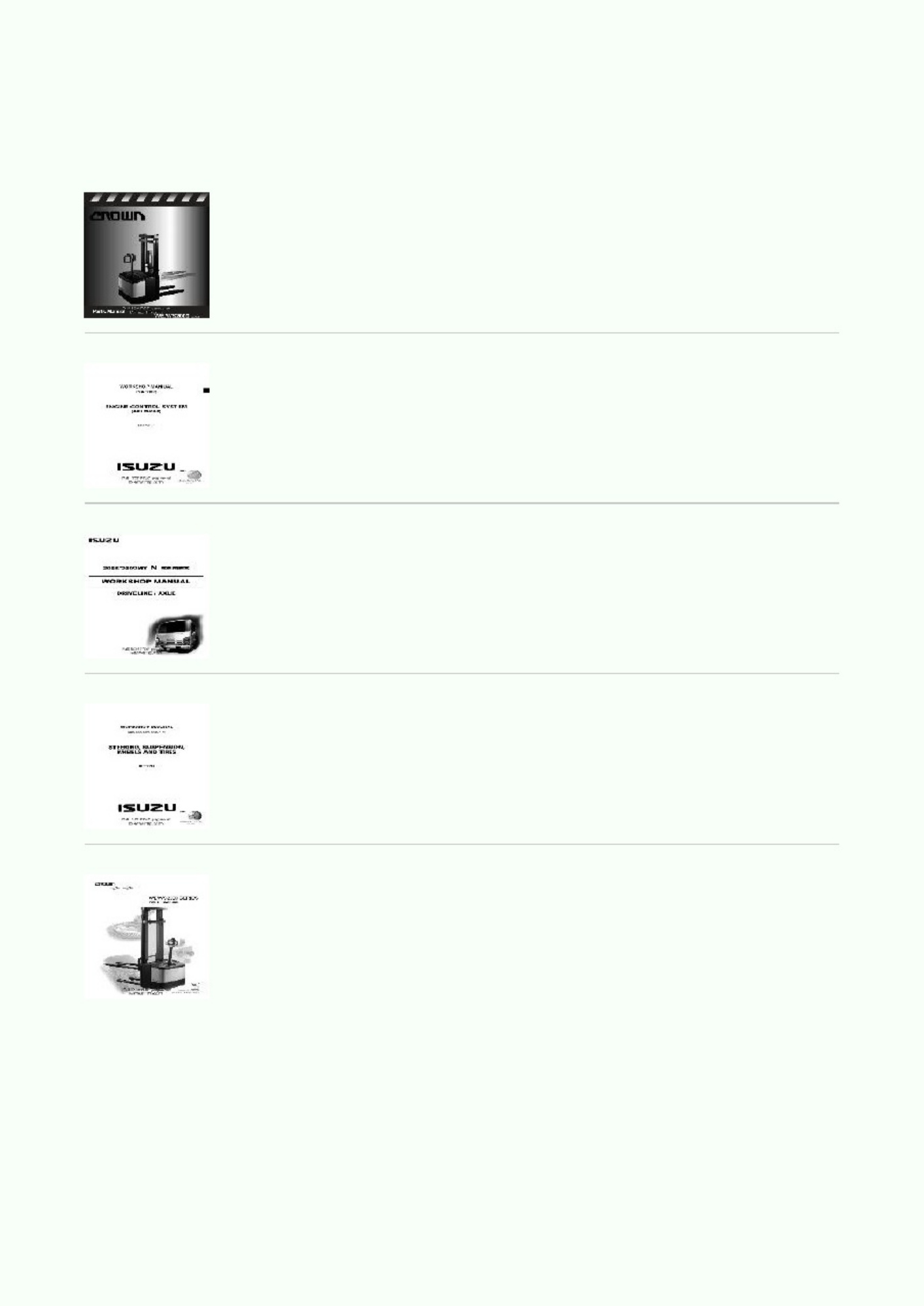 Sample 3 of Isuzu N Series Lg4Hg We 0871 4Hg1 08 14 Workshop Service Manual [PDF]