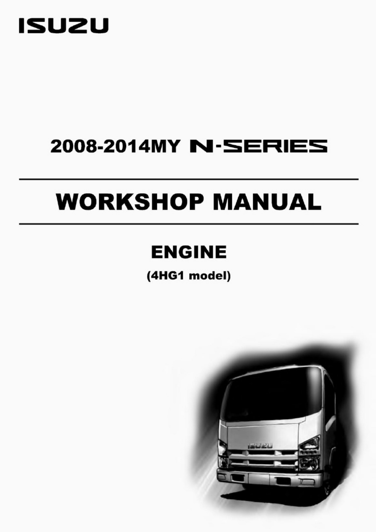 Sample 4 of Isuzu N Series Lg4Hg We 0871 4Hg1 08 14 Workshop Service Manual [PDF]