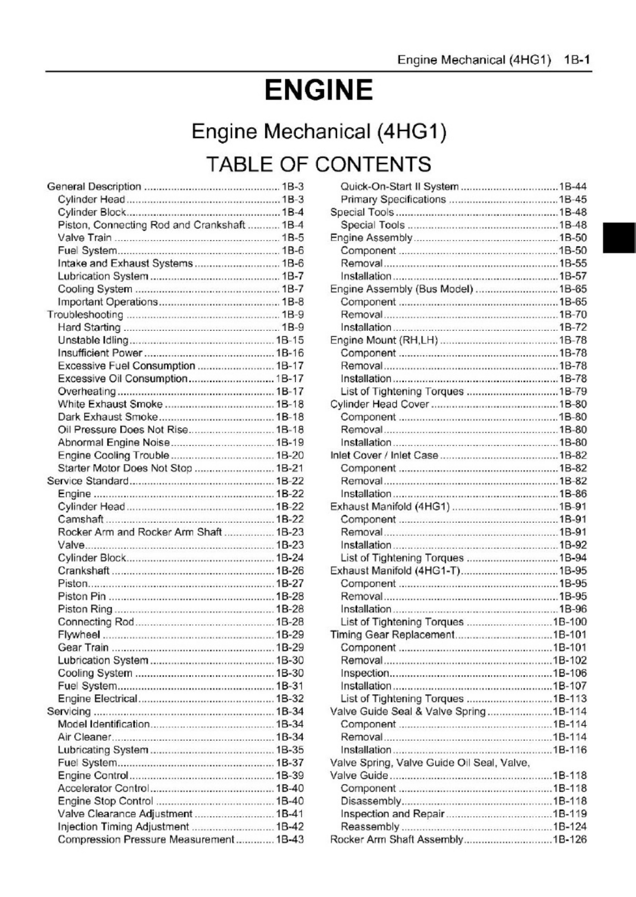 Sample 5 of Isuzu N Series Lg4Hg We 0871 4Hg1 08 14 Workshop Service Manual [PDF]