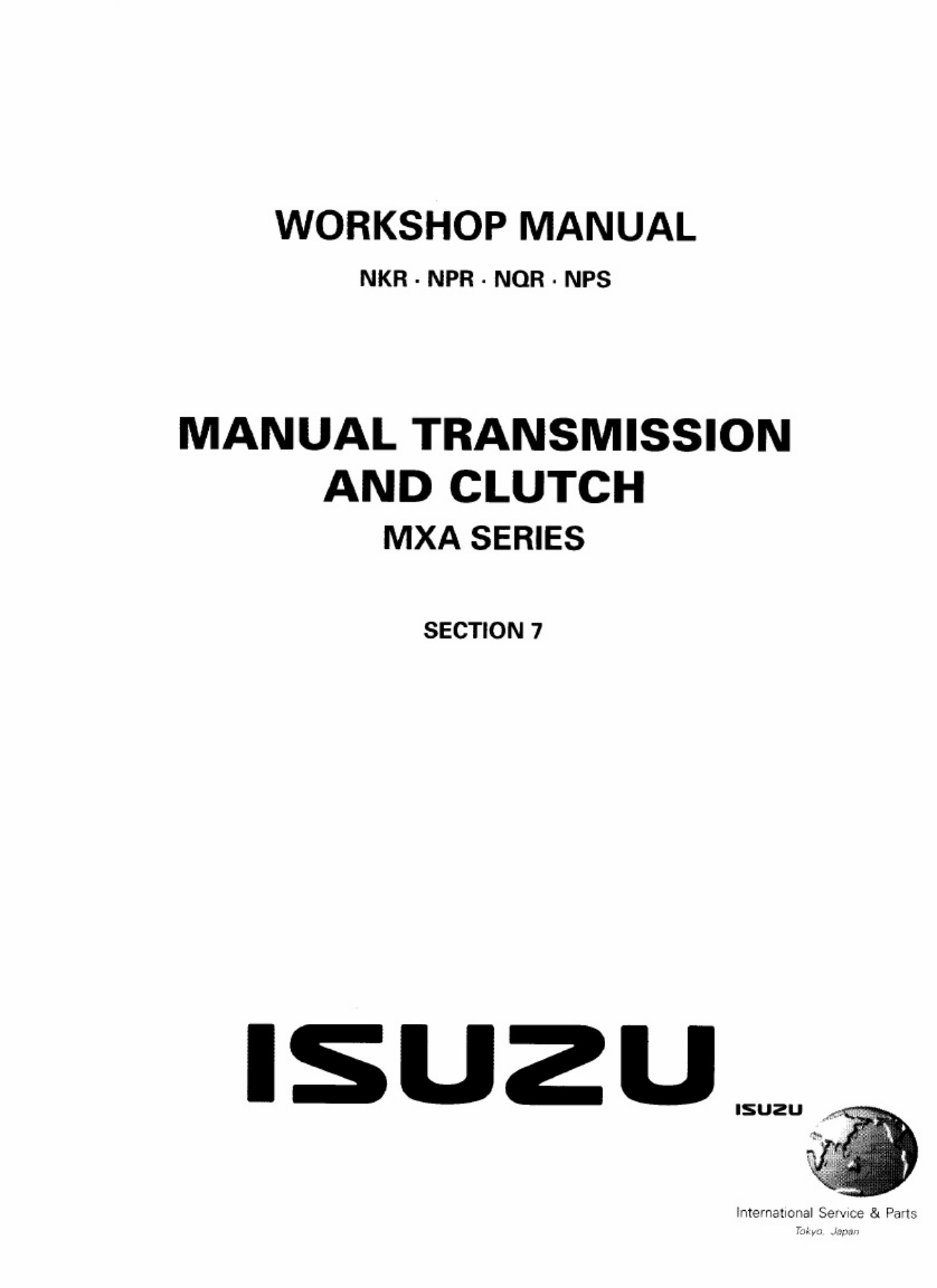 Sample 4 of Isuzu NHR NKR NPR NQR Nps Tranmission Clu Technical Manual [PDF]