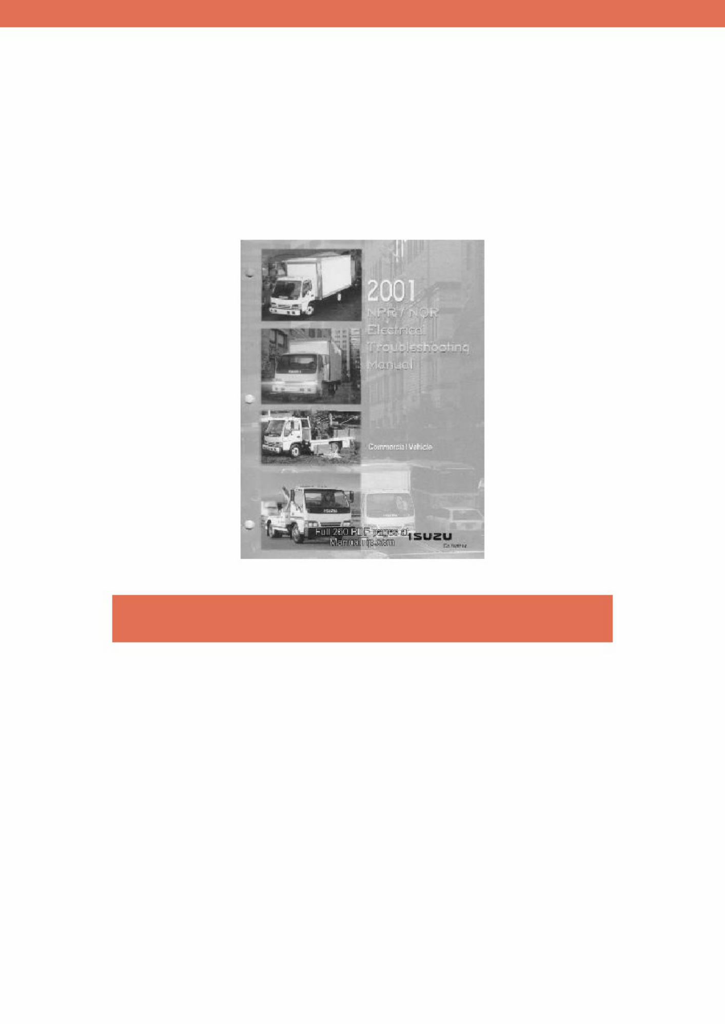 Isuzu NPR NQR 2001 Electrical Troubeshoot Complete Electrical Wiring Schematic & System Diagram [PDF] cover