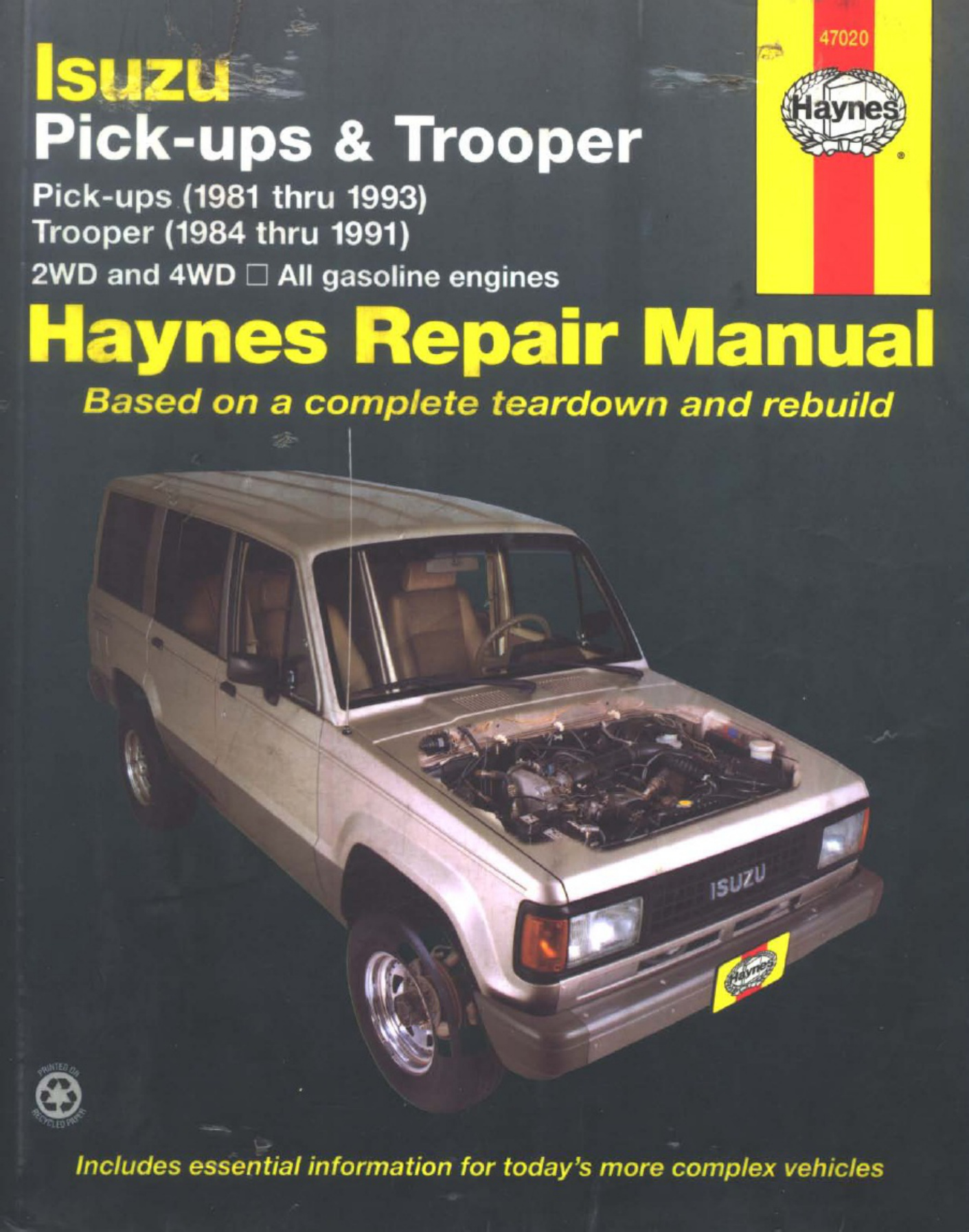 Isuzu Pick-Ups Trooper Workshop Service Manual [PDF] cover