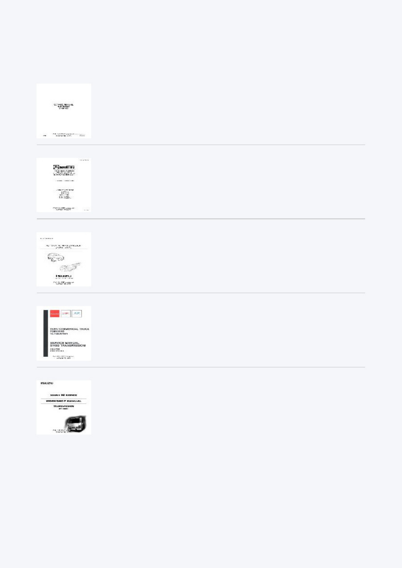 Sample 3 of Isuzu S1000 2002 FR Wt5500 Transmission Workshop Service Manual [PDF]
