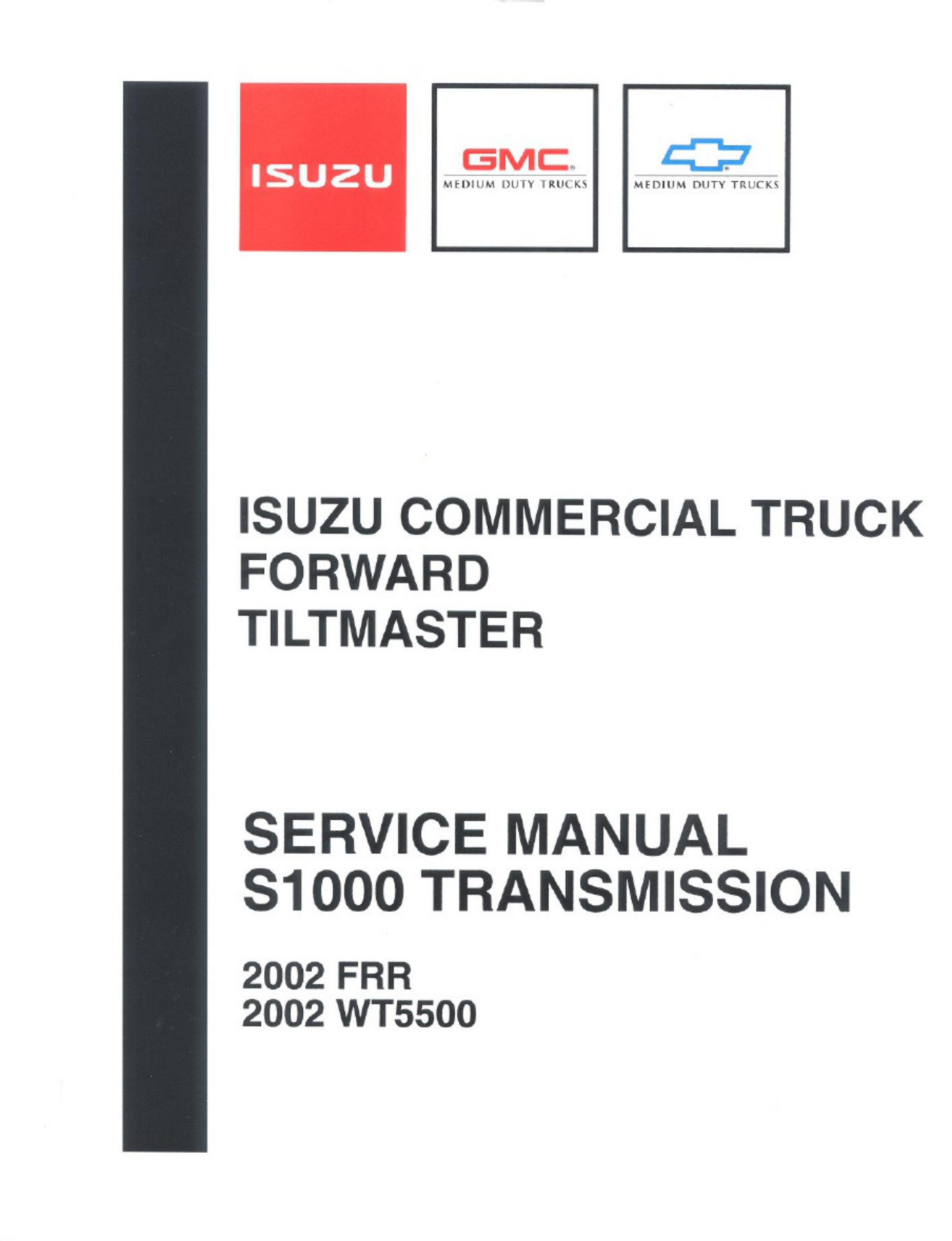 Sample 4 of Isuzu S1000 2002 FR Wt5500 Transmission Workshop Service Manual [PDF]