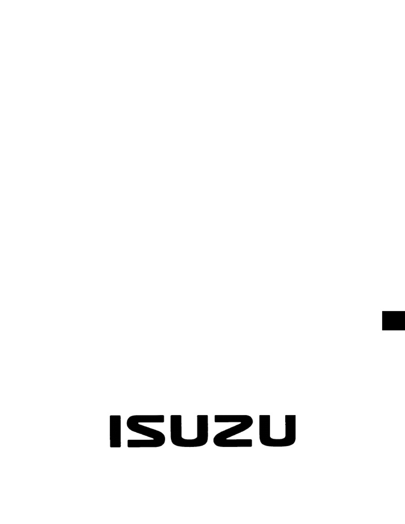 Isuzu TF Series Engine Workshop Service Manual [PDF] cover