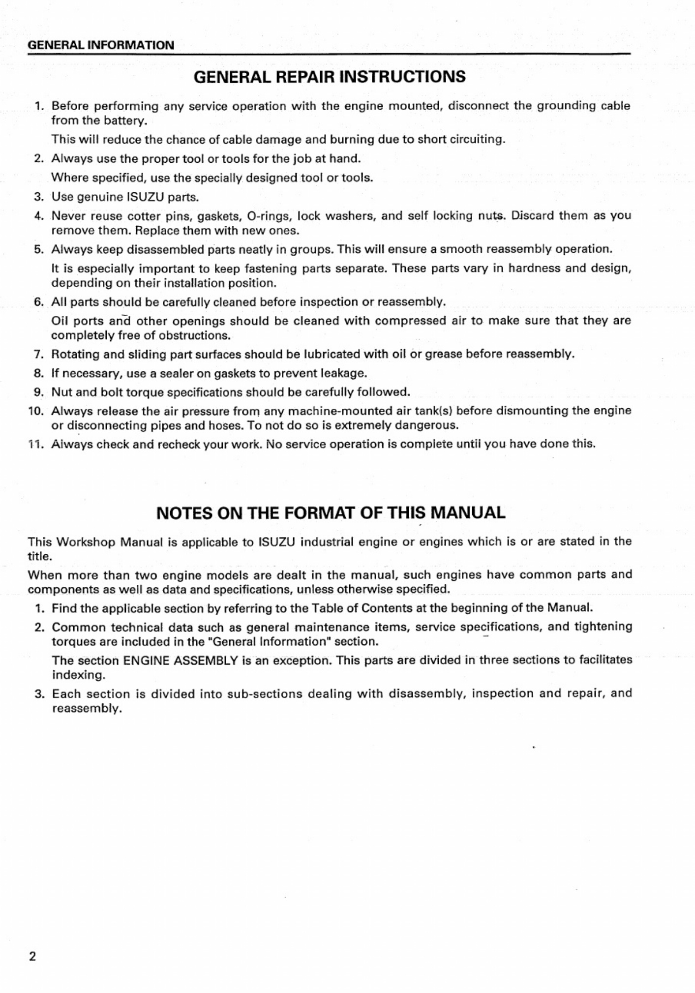 Sample 2 of Isuzu Trooper Engine 4jg2 Workshop Service Manual [PDF]