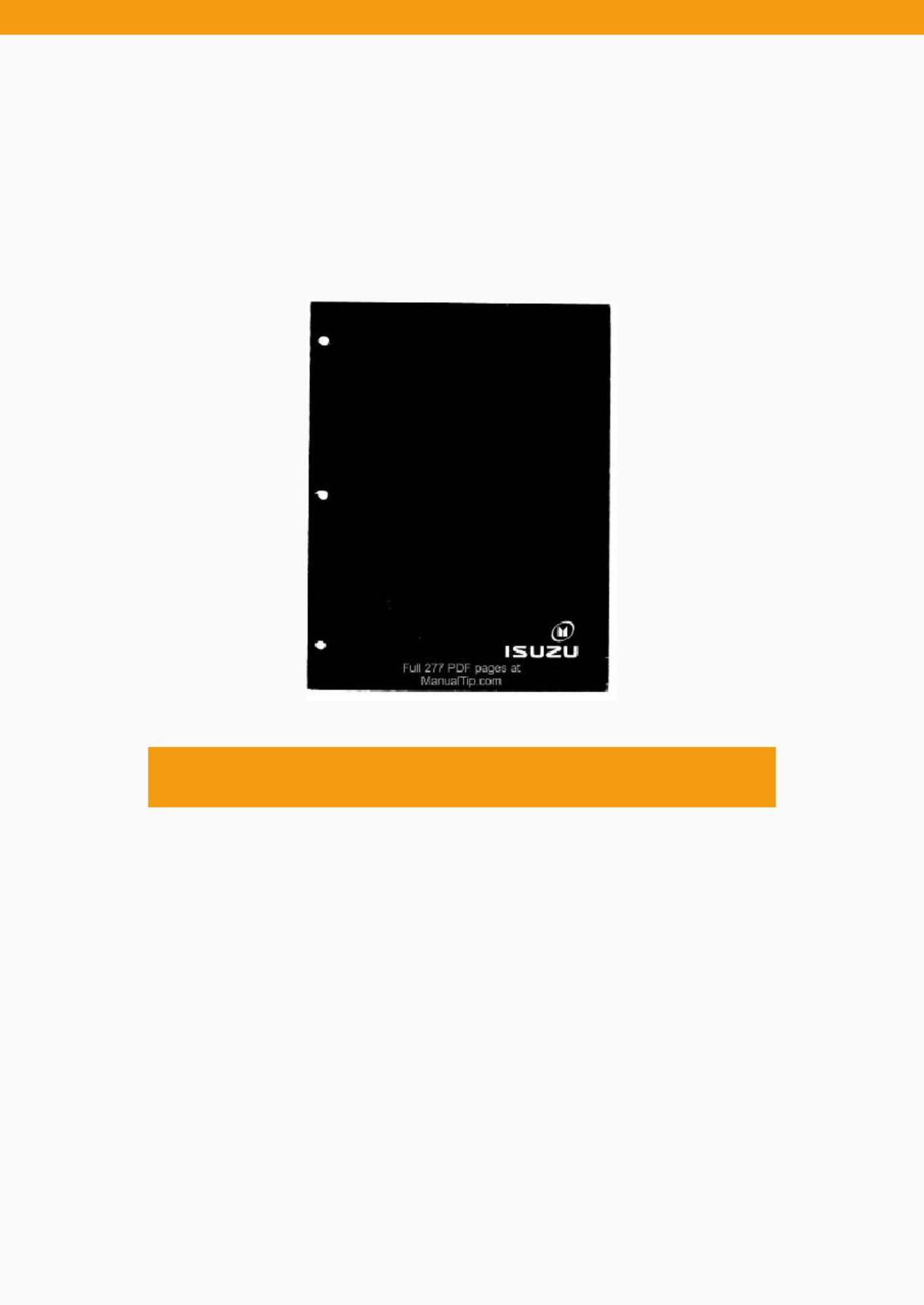 Isuzu Trooper Ux 1995 Electrical Troubles Complete Electrical Wiring Schematic & System Diagram [PDF] cover