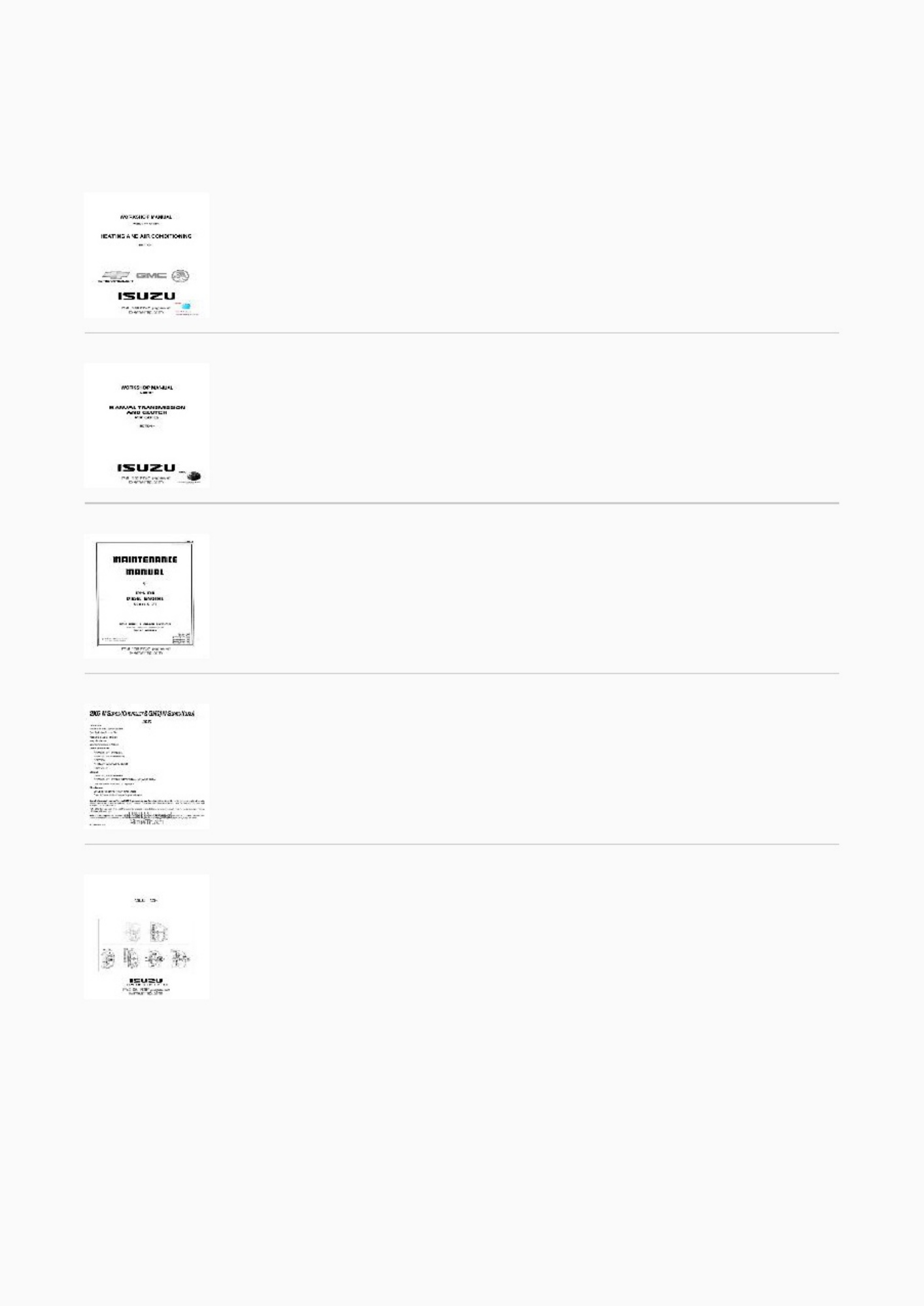 Sample 3 of Isuzu Truck N Series Operational and Main Operation & Maintenance Manual (OMM) [PDF]