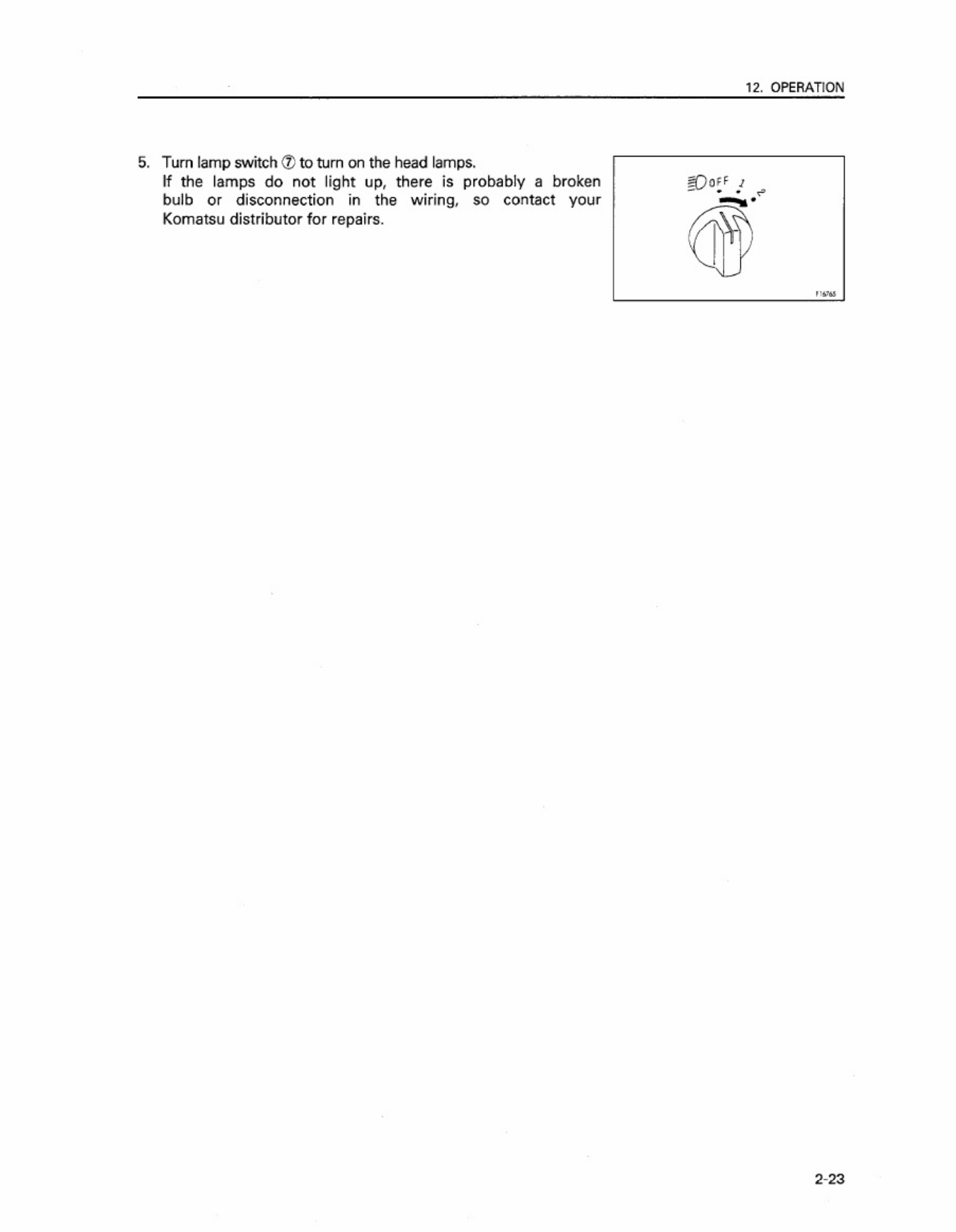 Sample 5 of Komatsu D31P Operation & Maintenance Manual (OMM) [PDF]