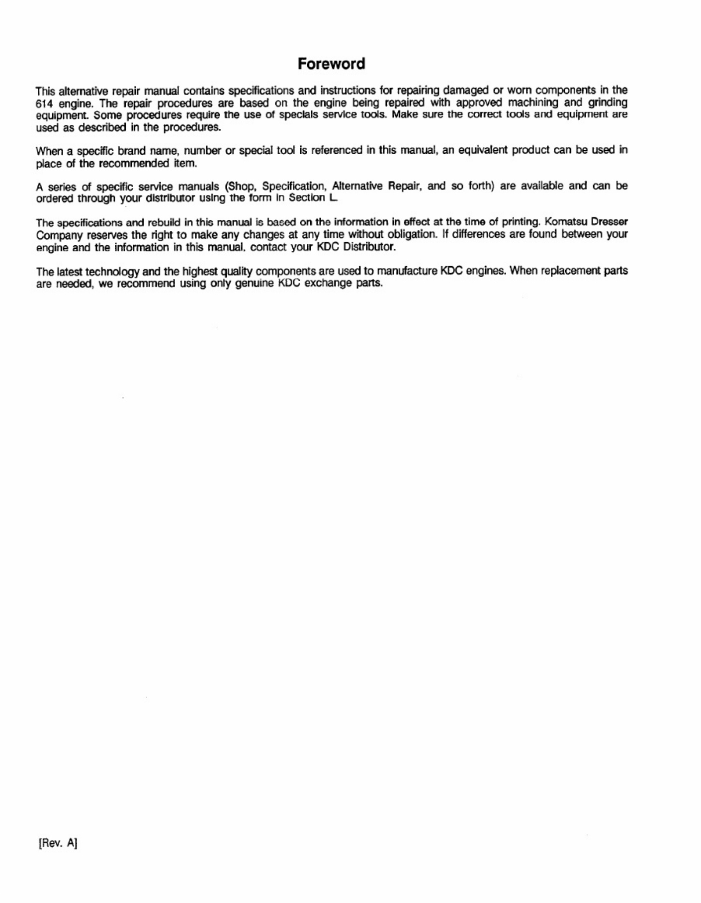 Sample 4 of Komatsu Repair Heavy Duty Diesel Engine Workshop Service Manual [PDF]