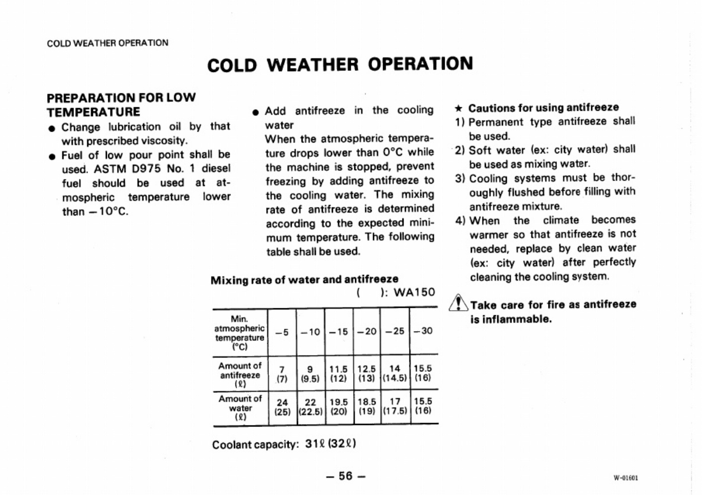 Sample 6 of Komatsu WA 150 1 Maintenance Operation & Maintenance Manual (OMM) [PDF]