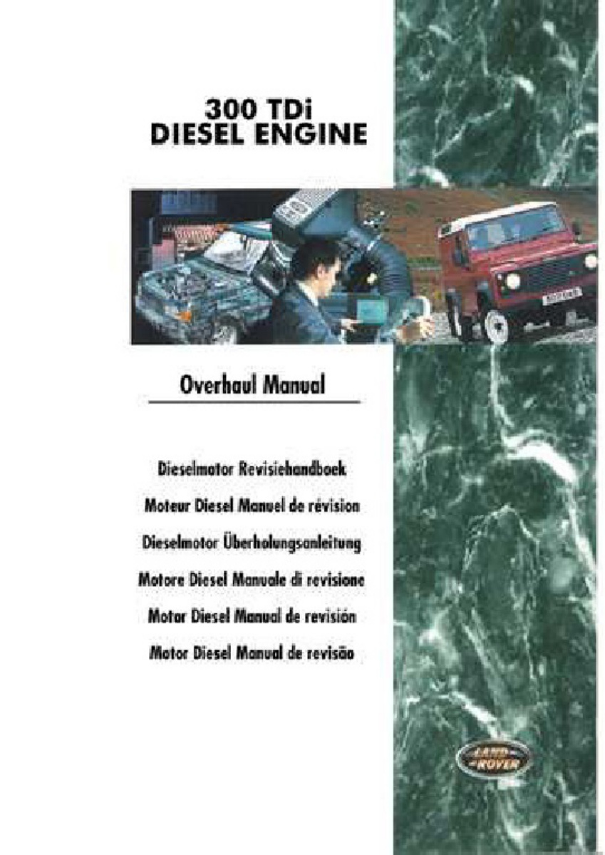Land Rover 300tdi Overhaul Technical Manual [PDF] cover