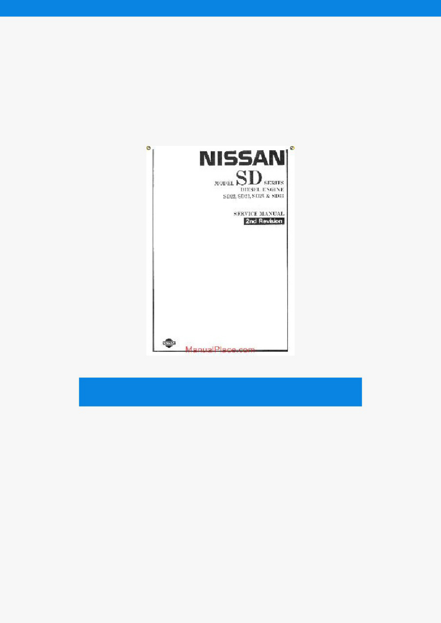 Shantui SD22 Heavy Duty Diesel Engine Workshop Service Manual [PDF] sample cover