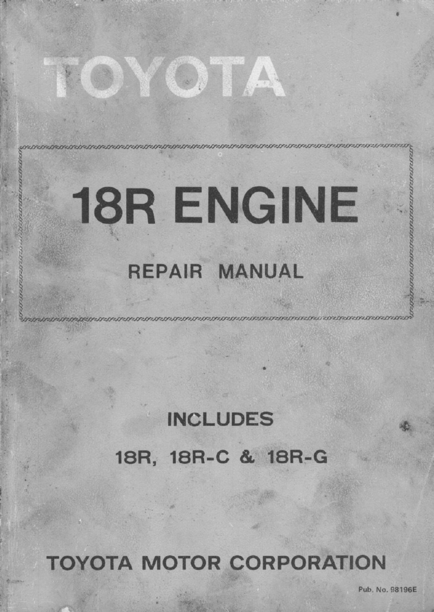 Toyota 18R RG Engine Technical Manual [PDF] cover