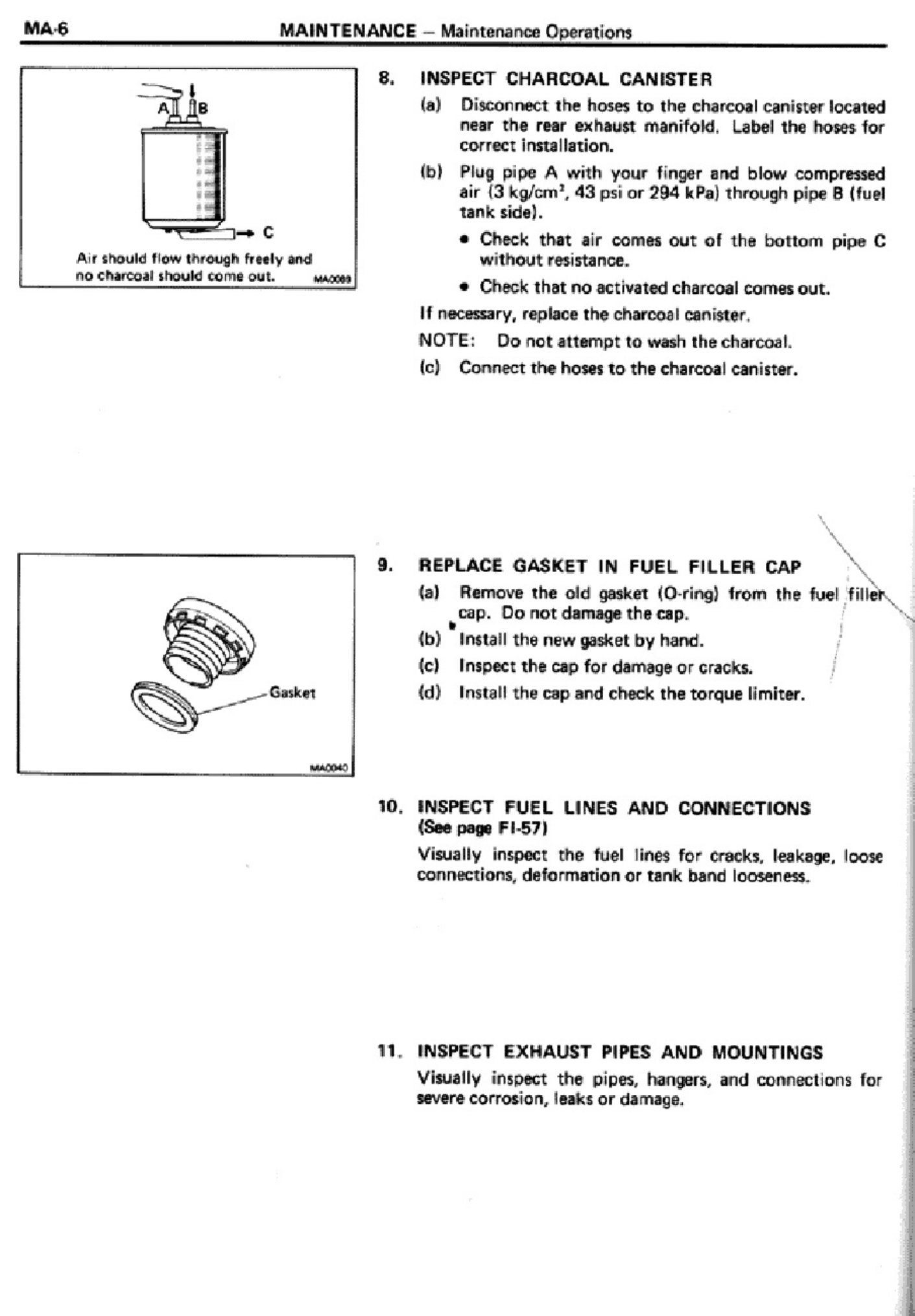 Sample 7 of Toyota 1986 Toyota Celica Workshop Service Manual [PDF]