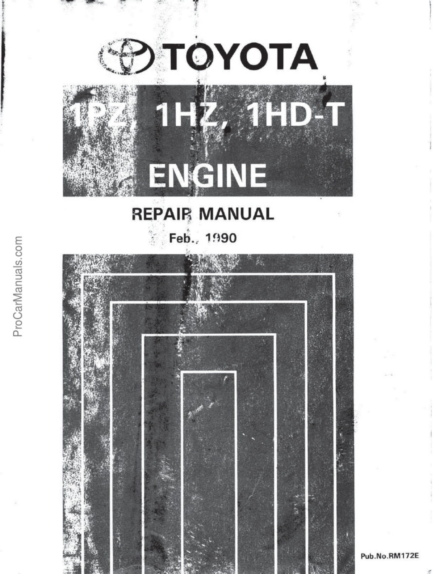 Toyota 1PZ 1HZ 1HD T Engine Workshop Service Manual [PDF] cover