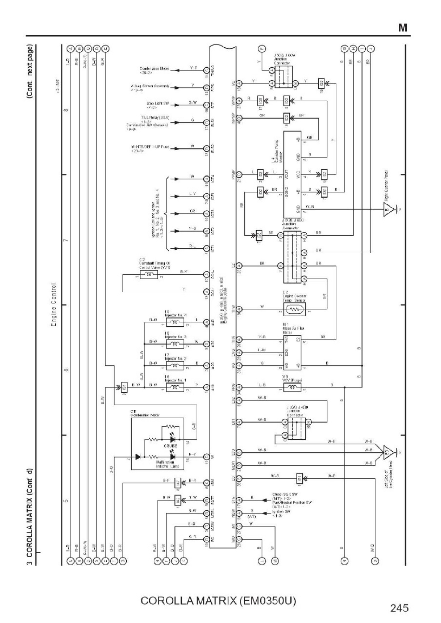 Sample 3 of Toyota 2004-2007 Toyota Corolla Matrix Ove Complete Electrical Wiring Schematic & System Diagram [PDF]