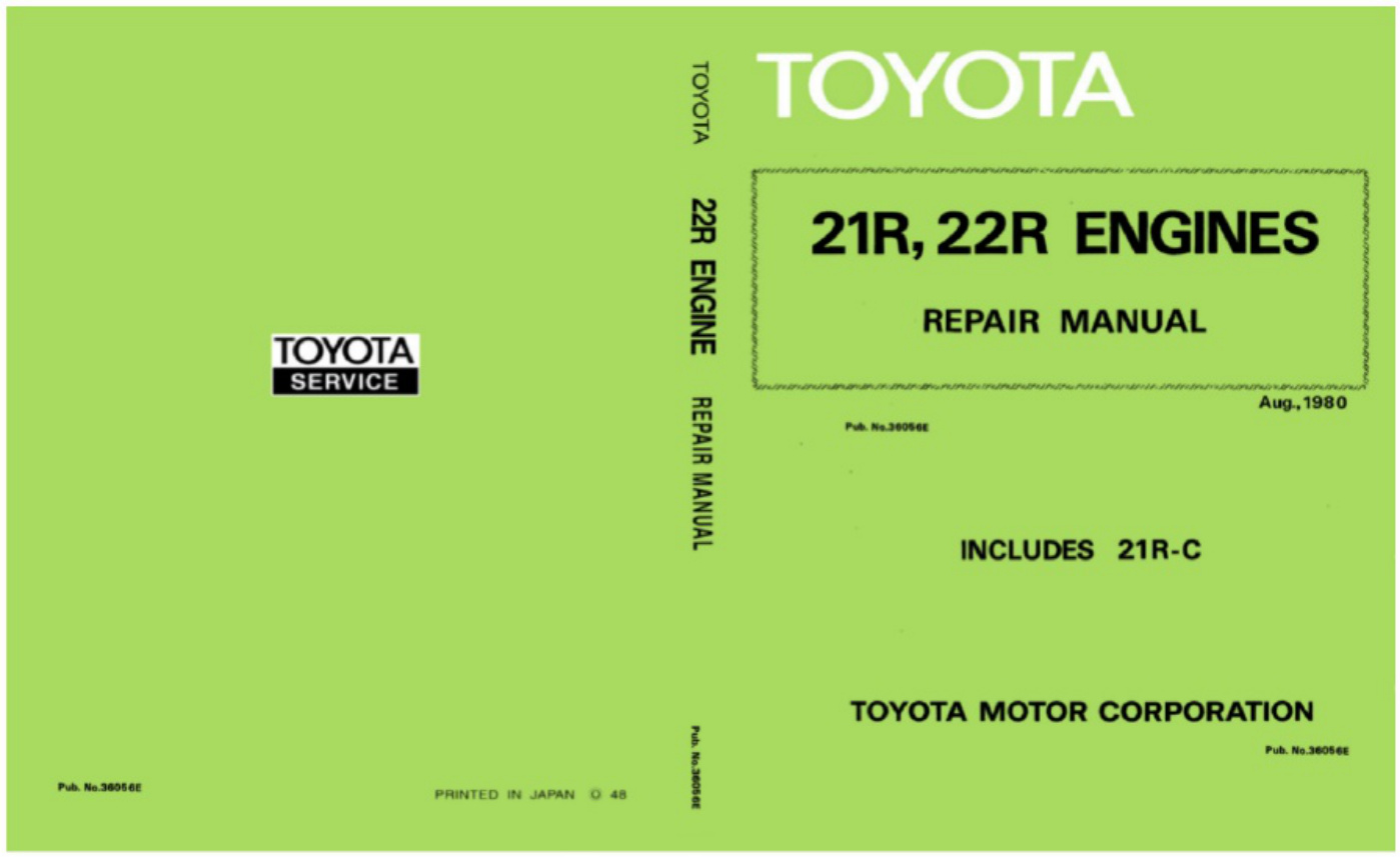 Toyota 21R 22R 22RC Engine Workshop Service Manual [PDF] cover