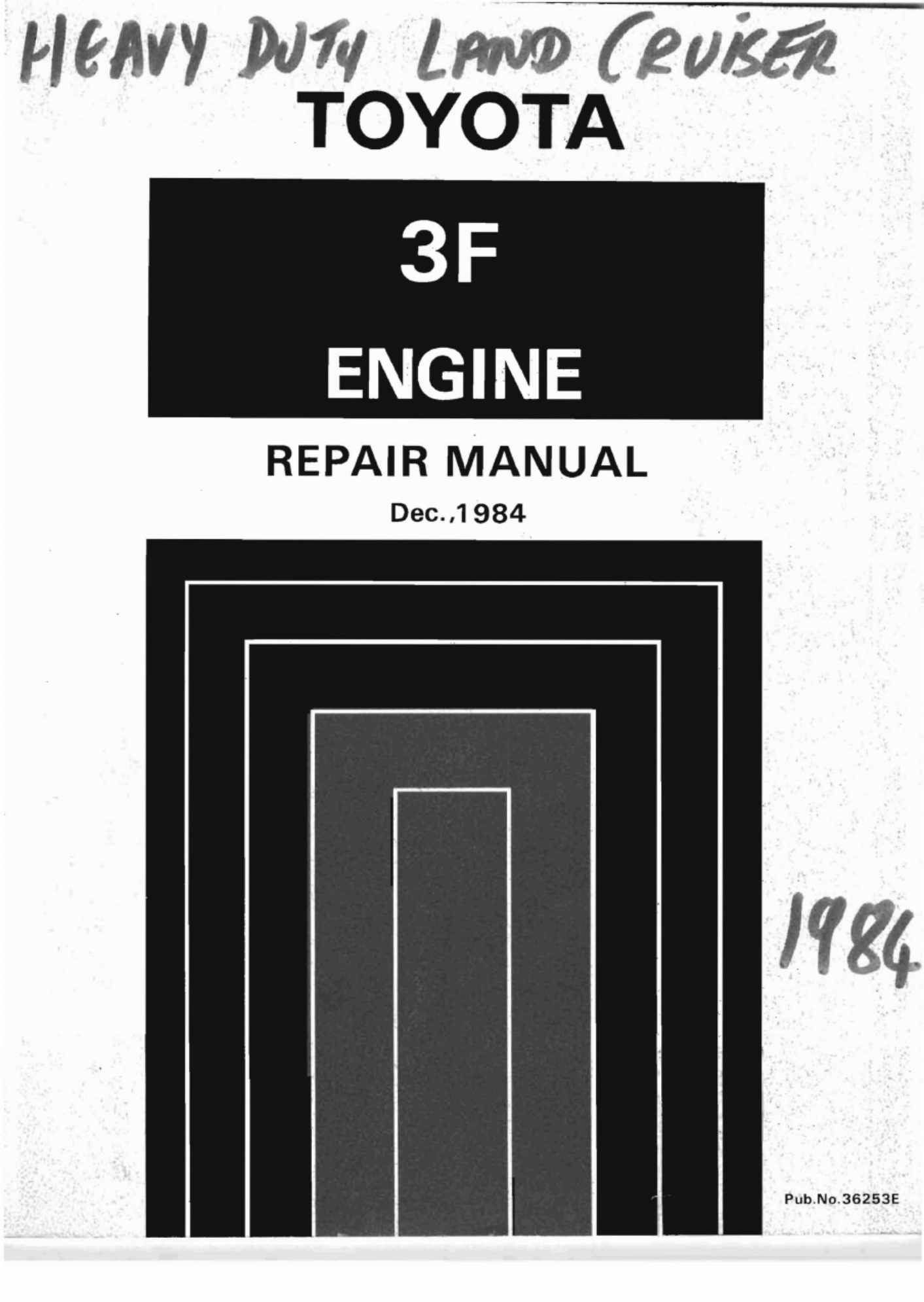 Toyota 3F Engine Workshop Service Manual [PDF] cover