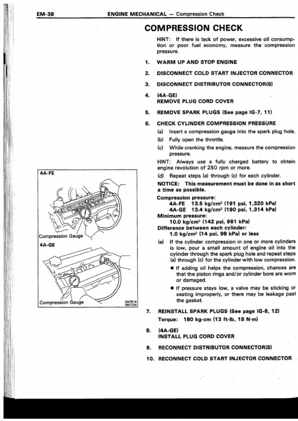 Sample 4 of Toyota 4a Fe 4a Ge Engine Workshop Service Manual [PDF]