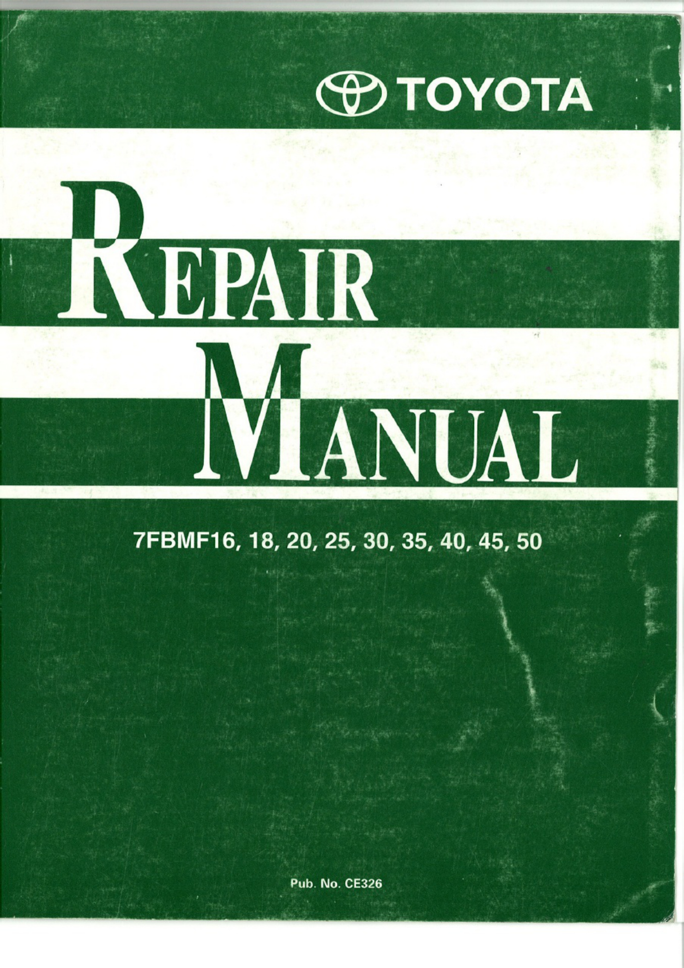 Toyota 7FBMF Technical Manual [PDF] cover