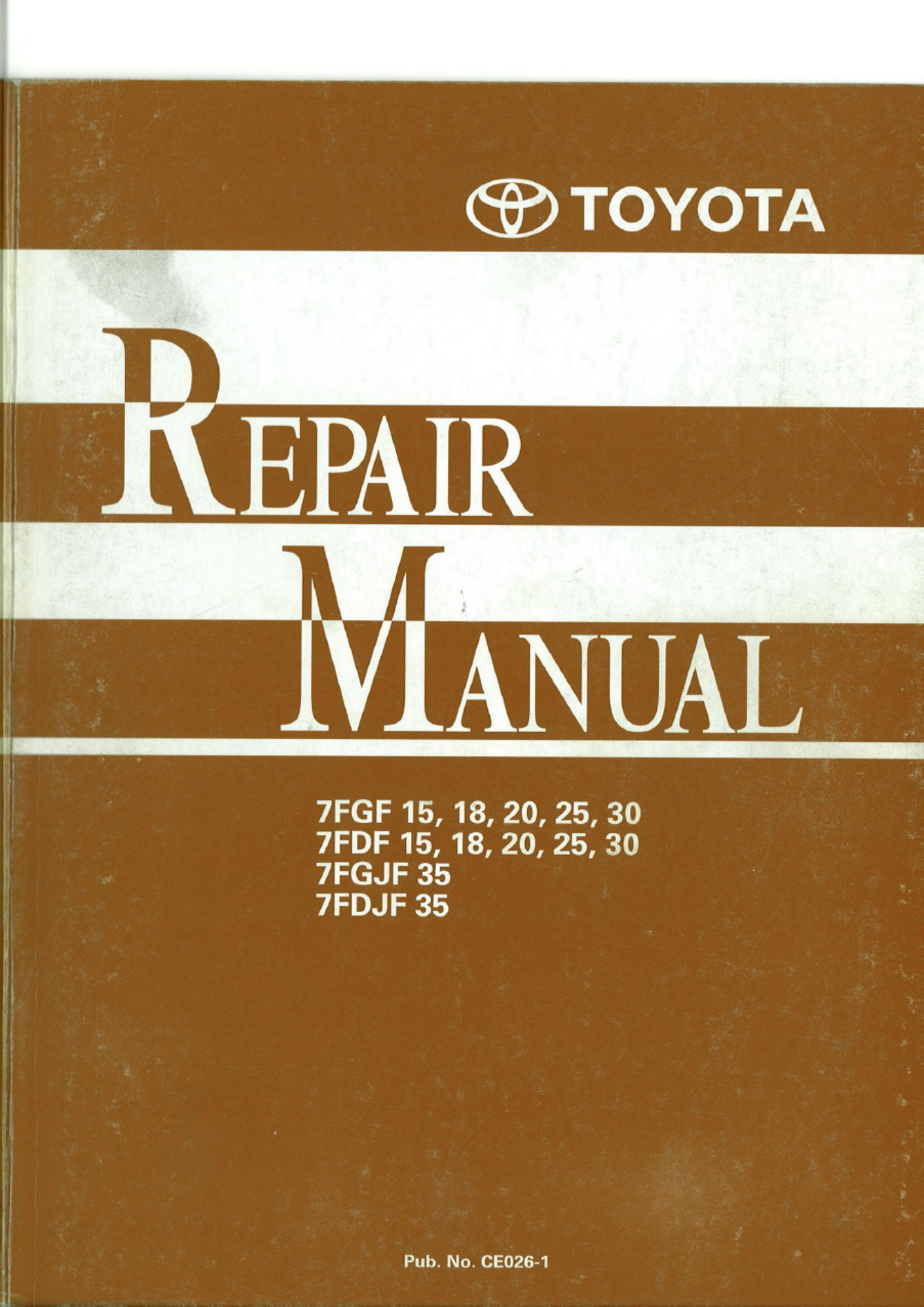 Toyota 7FGF-FDF-FGJF 15-30 Technical Manual [PDF] cover