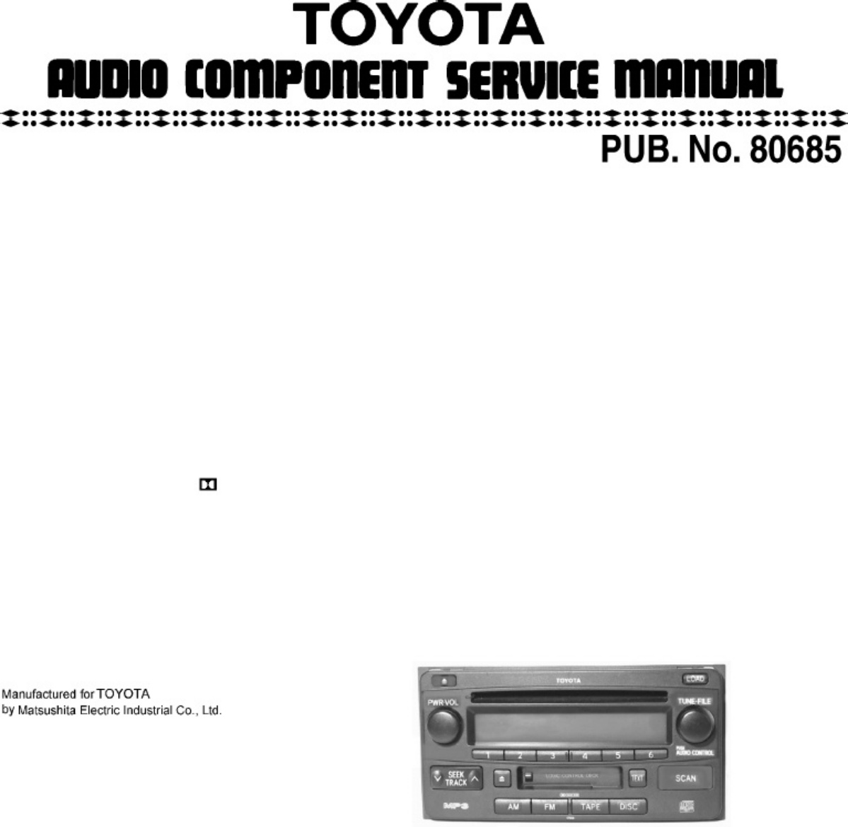 Sample 3 of Toyota 86120 Wiring Diagram Details Complete Electrical Wiring Schematic & System Diagram [PDF]