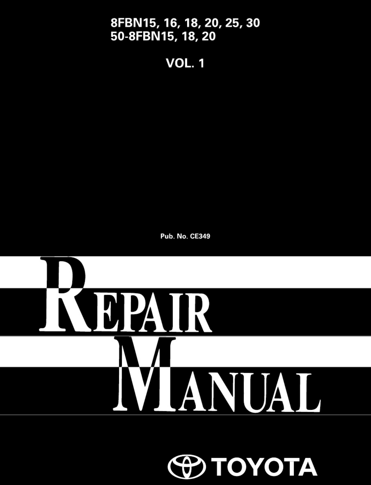 Toyota 8FBN Forklift Maintenance Operation & Maintenance Manual (OMM) [PDF] cover
