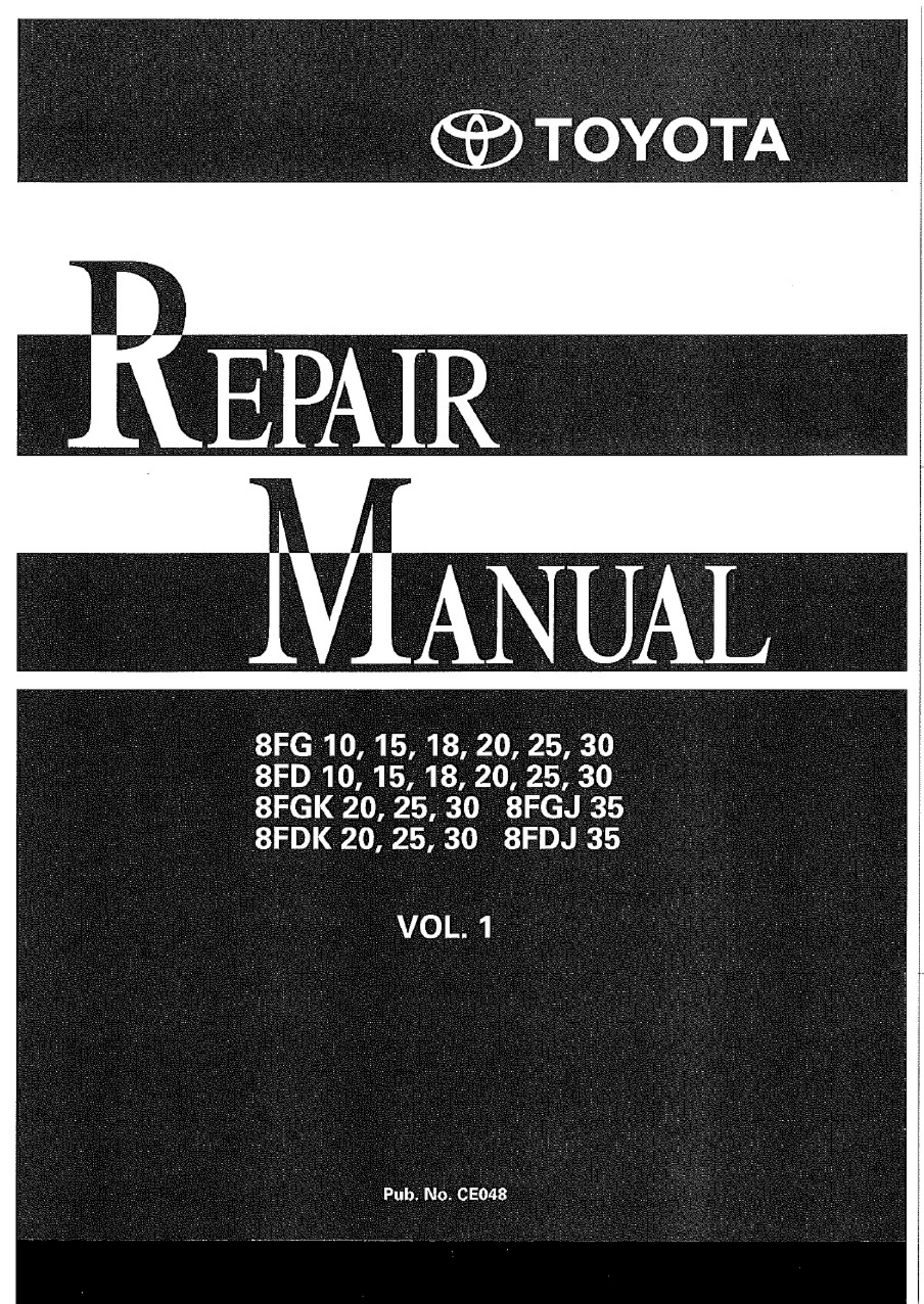 Toyota 8FG_8FD Forklift Workshop Service Manual [PDF] cover