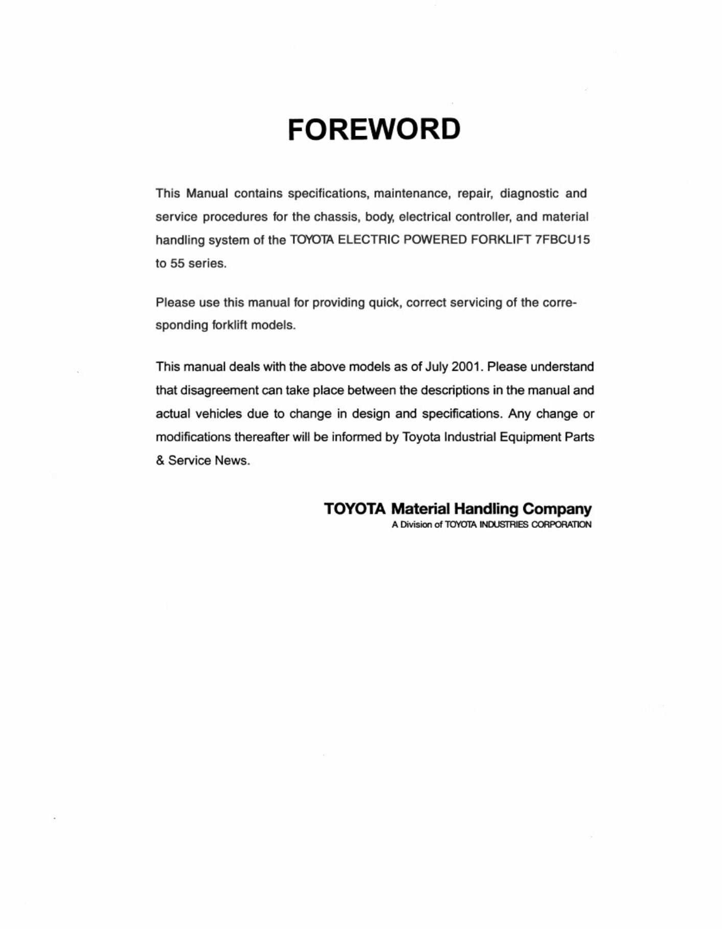 Toyota 9718562-Toyota 7fbcu15-55 7fbchu25 Workshop Service Manual [PDF] cover