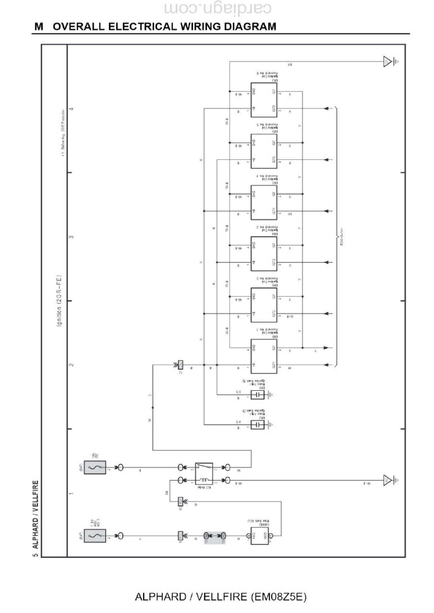 Sample 3 of Toyota ALPHARD VELLFIRE EM08Z5E Overall El Complete Electrical Wiring Schematic & System Diagram [PDF]