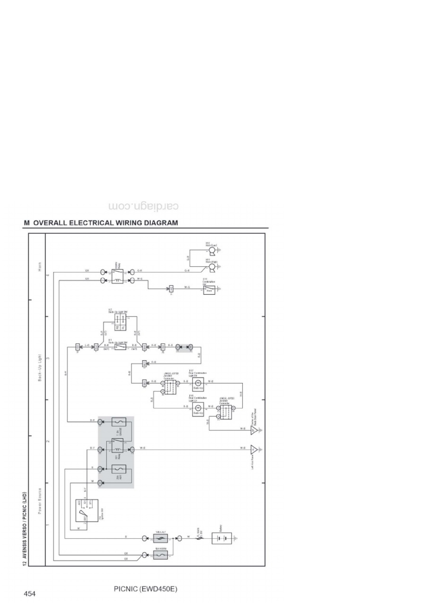Sample 4 of Toyota Avensis Overall Electrical Wiring D Complete Electrical Wiring Schematic & System Diagram [PDF]