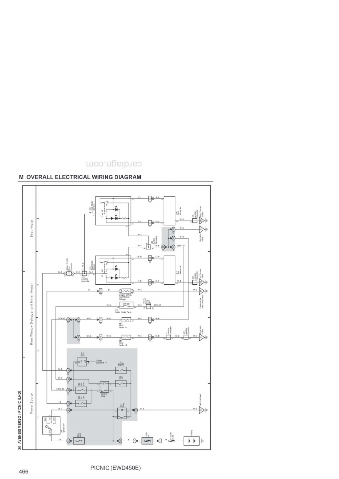 Sample 6 of Toyota Avensis Overall Electrical Wiring D Complete Electrical Wiring Schematic & System Diagram [PDF]