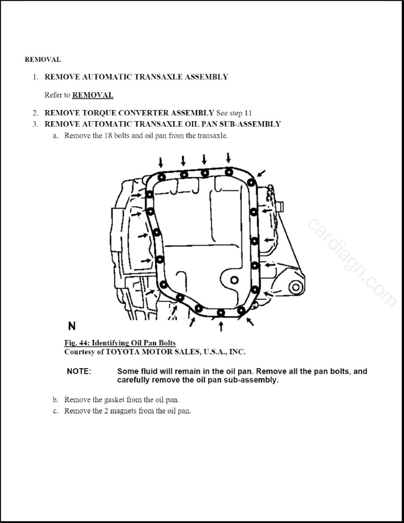 Sample 3 of Toyota Camry XV50 RM - Automatic Transmiss Marine / Vehicle Transmission Technical Manual [PDF]