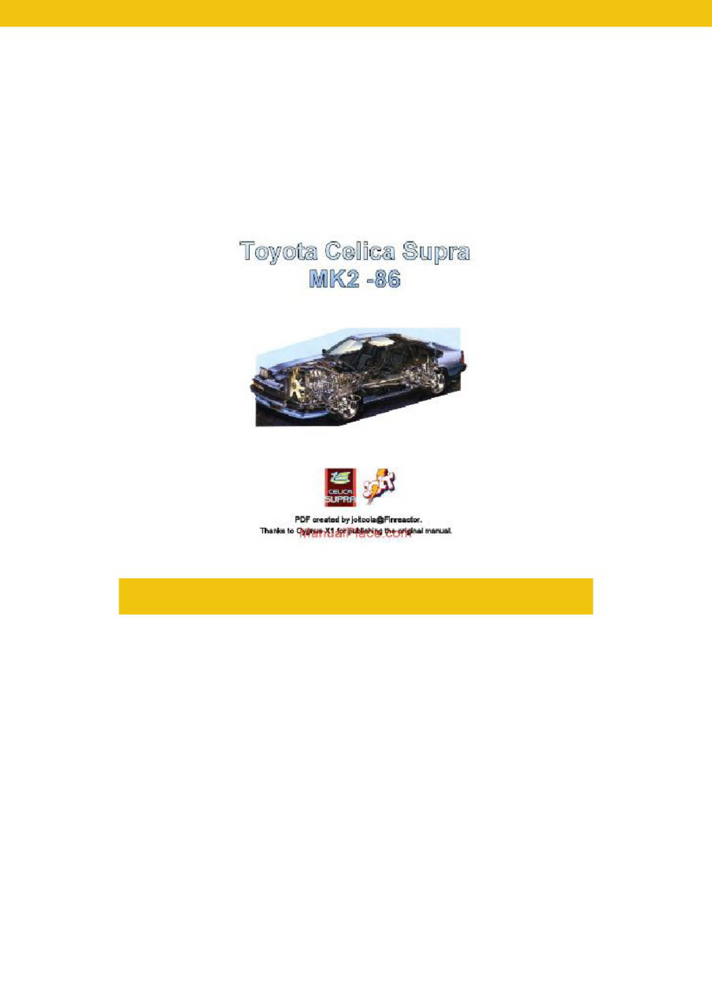 Sample 3 of Toyota Celica 1986 Workshop Service Manual [PDF]