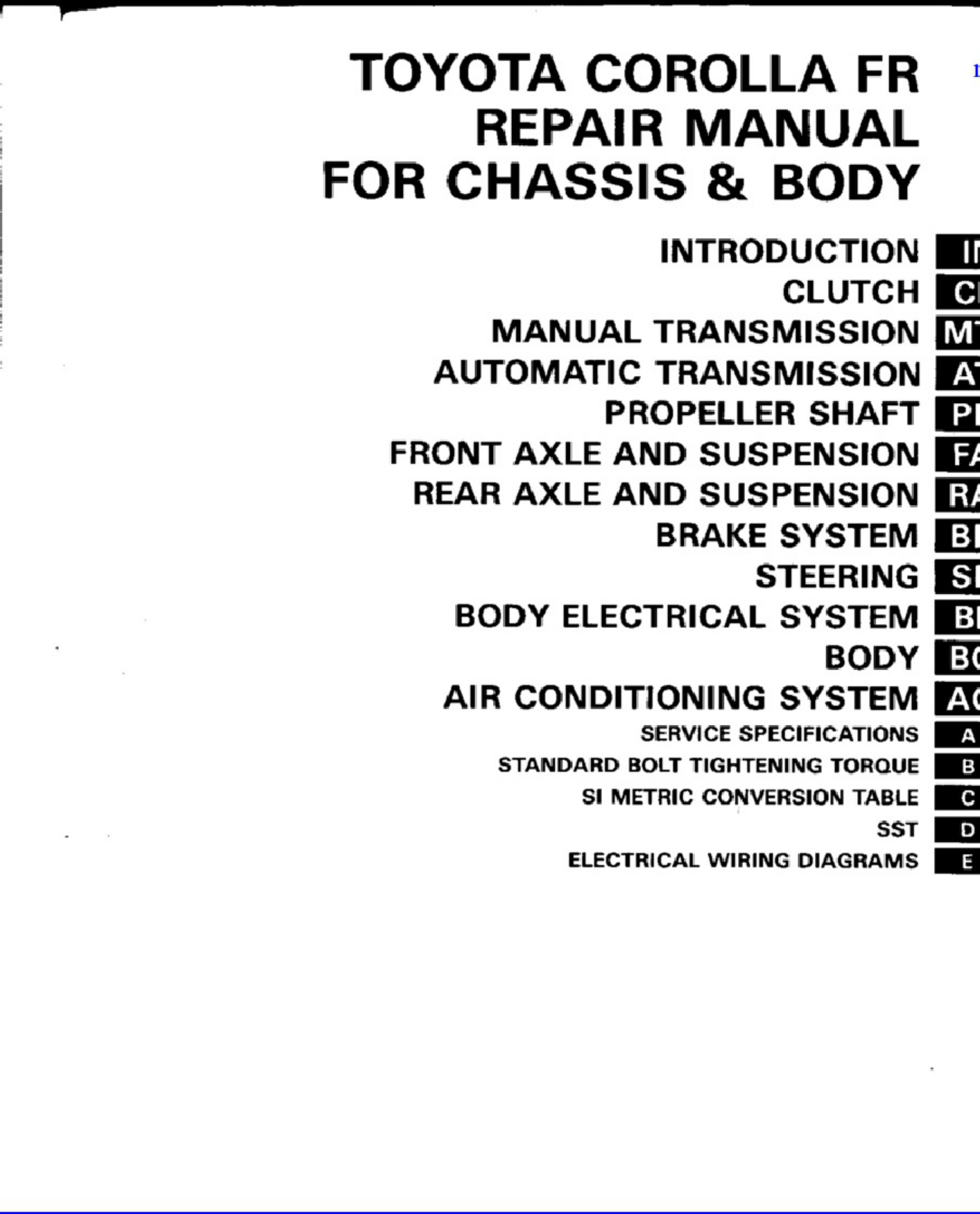 Sample 4 of Toyota Corolla 1983 Workshop Service Manual [PDF]