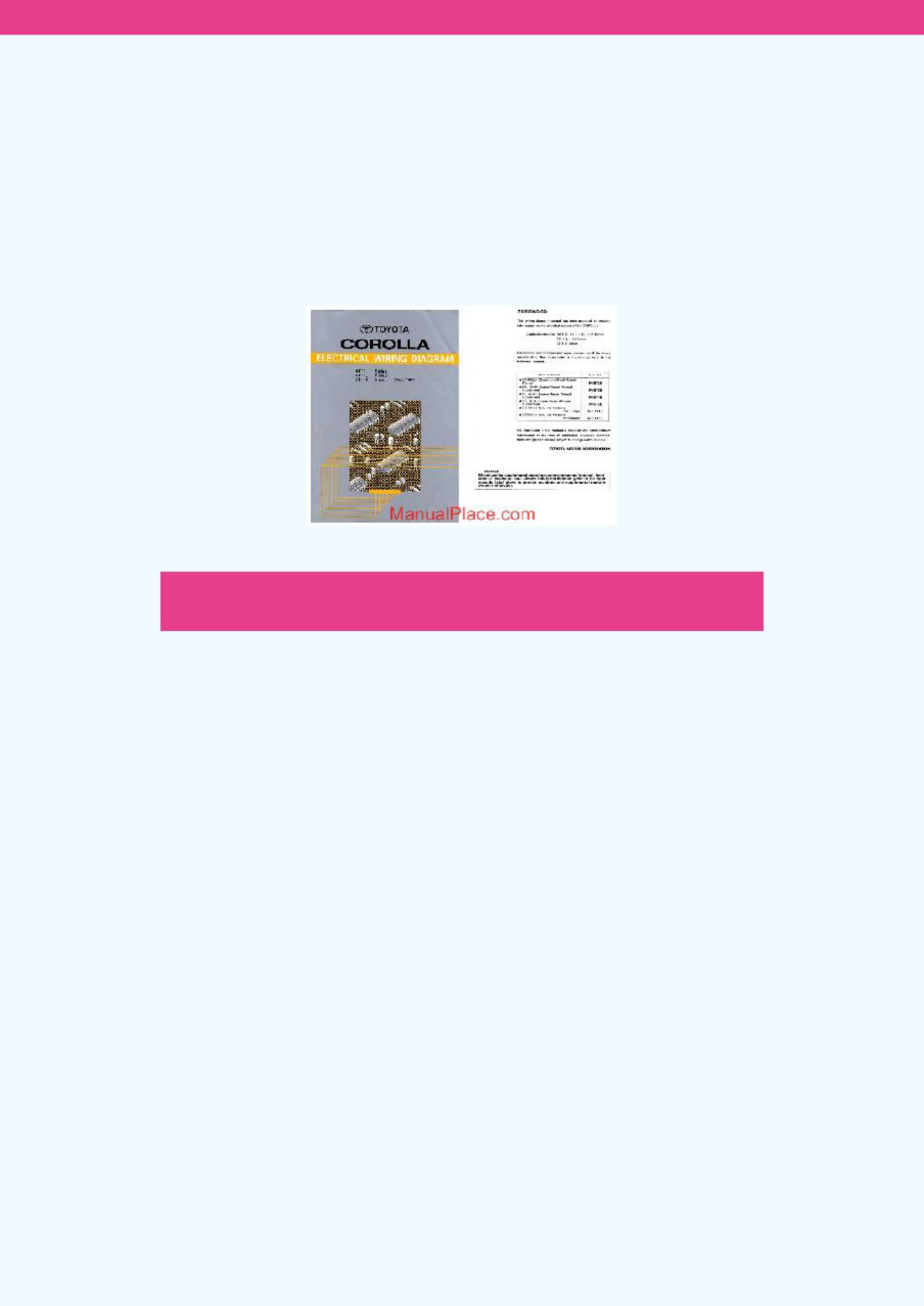 Sample 3 of Toyota Corolla 1997 Workshop Service Manual [PDF]